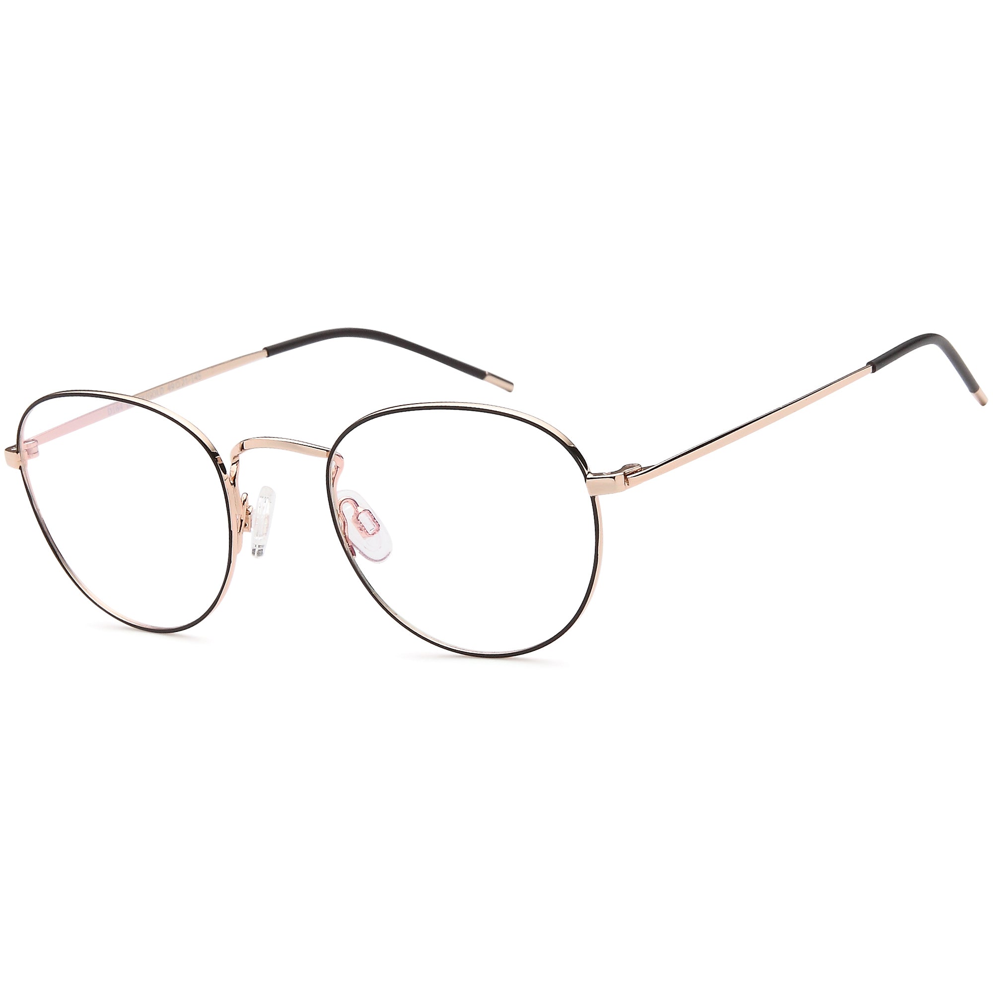 Brooklyn D164 Black/Gold Square Metal Glasses – Unisex Full Rim Eyewear