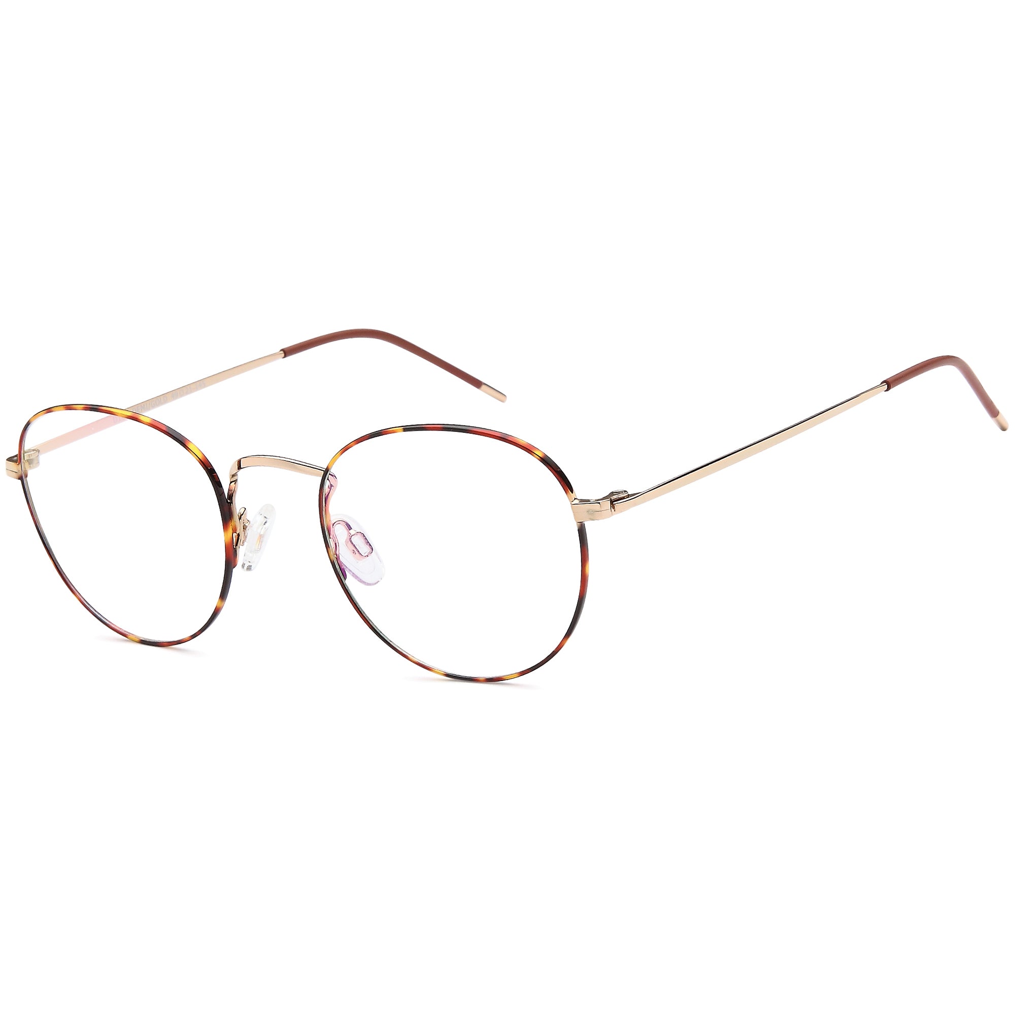 Brooklyn D164 Demi/Gold Square Metal Glasses – Unisex Full Rim Eyewear