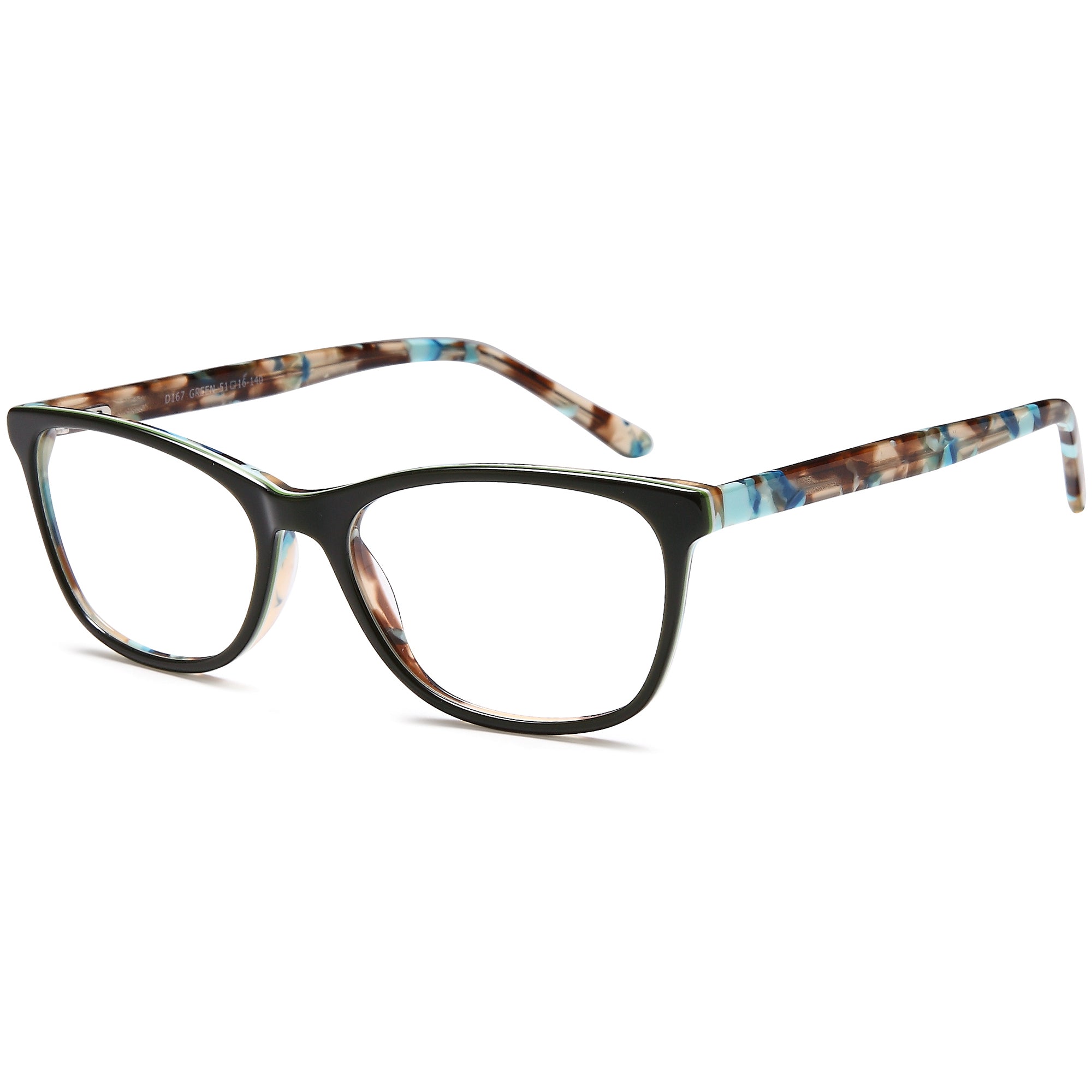 Brooklyn D167 Green Square Plastic Glasses – Women Full Rim Eyewear
