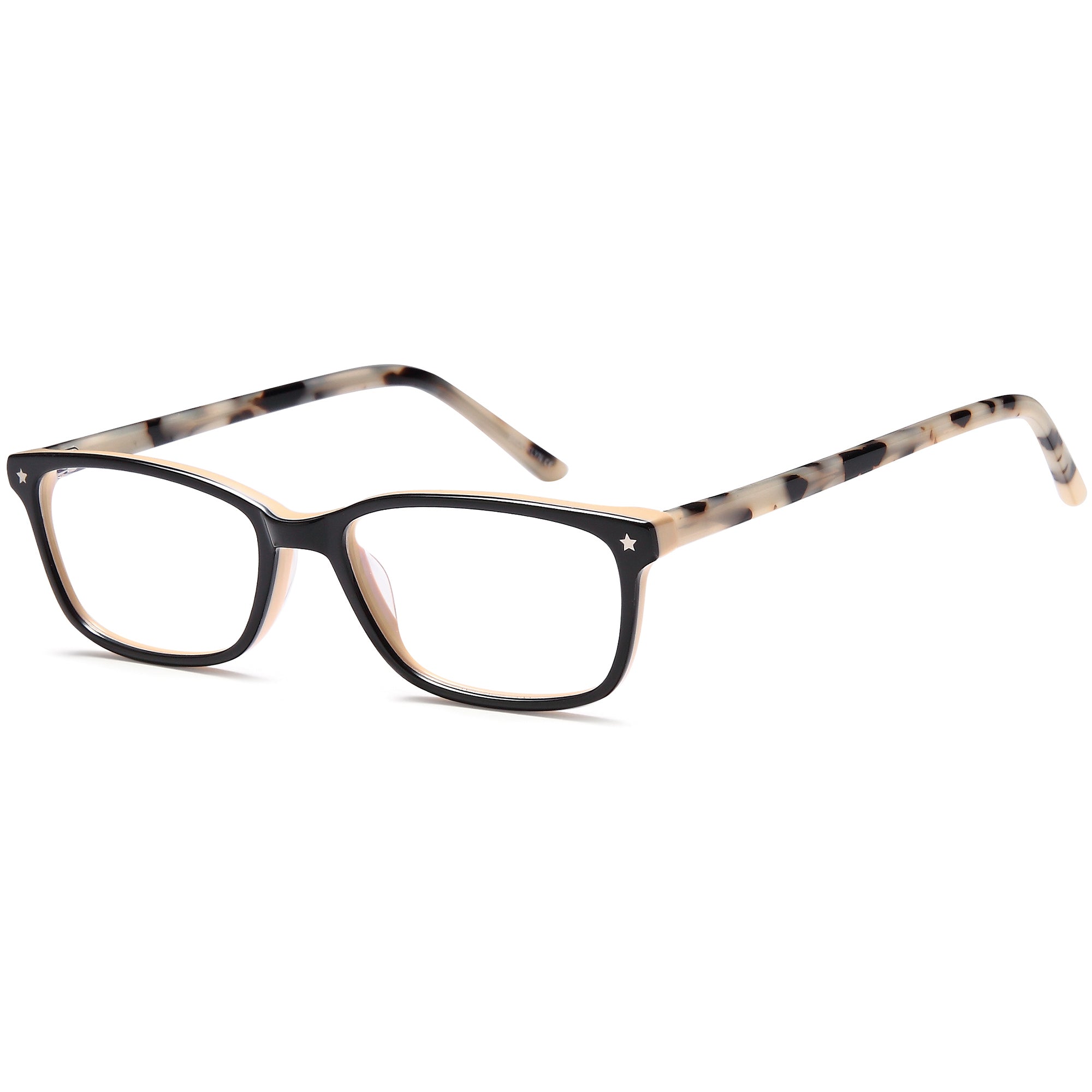 Brooklyn D169 Black/Horn Square Plastic Glasses – Women Full Rim Eyewear