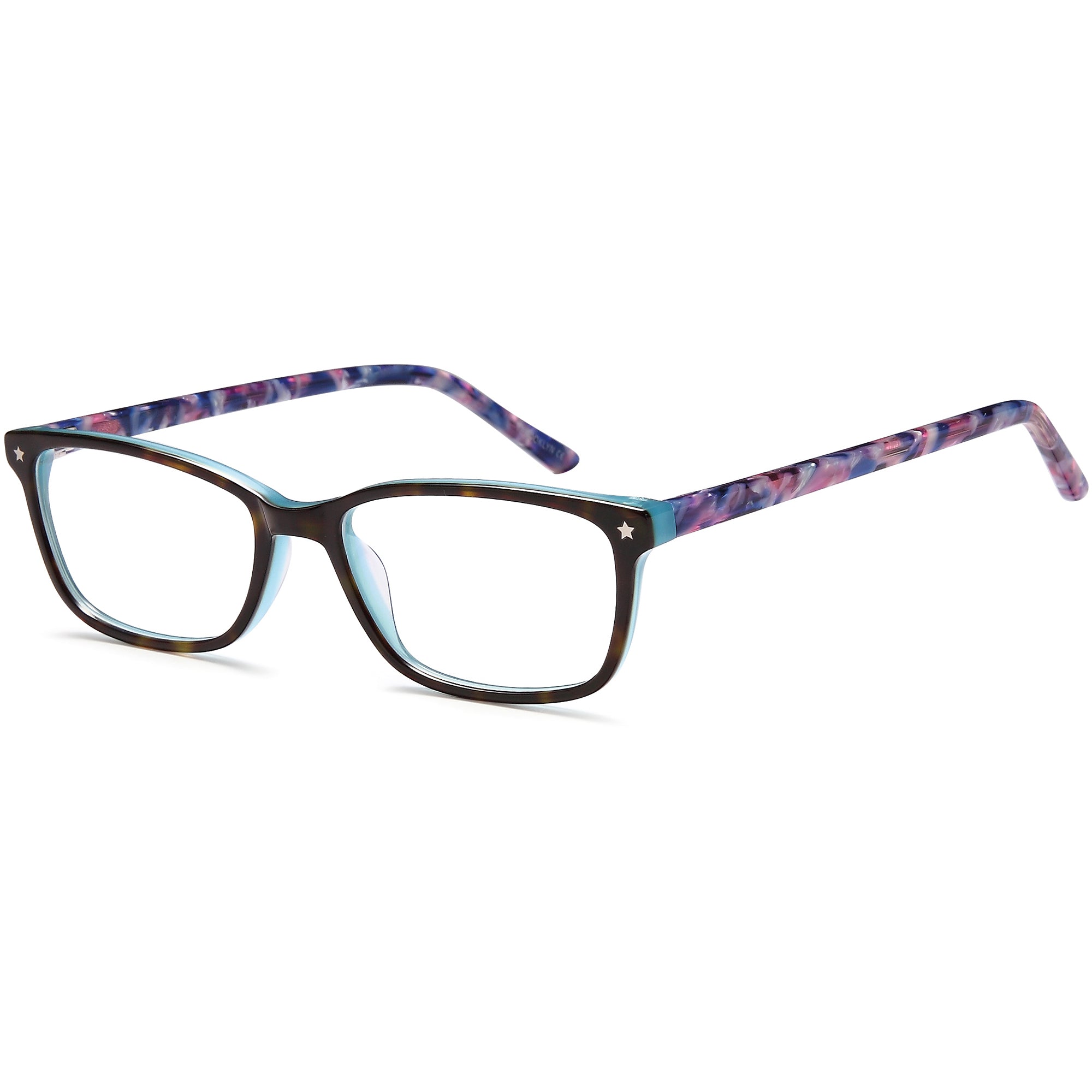 Brooklyn D169 Demi/Blue Square Plastic Glasses – Women Full Rim Eyewear