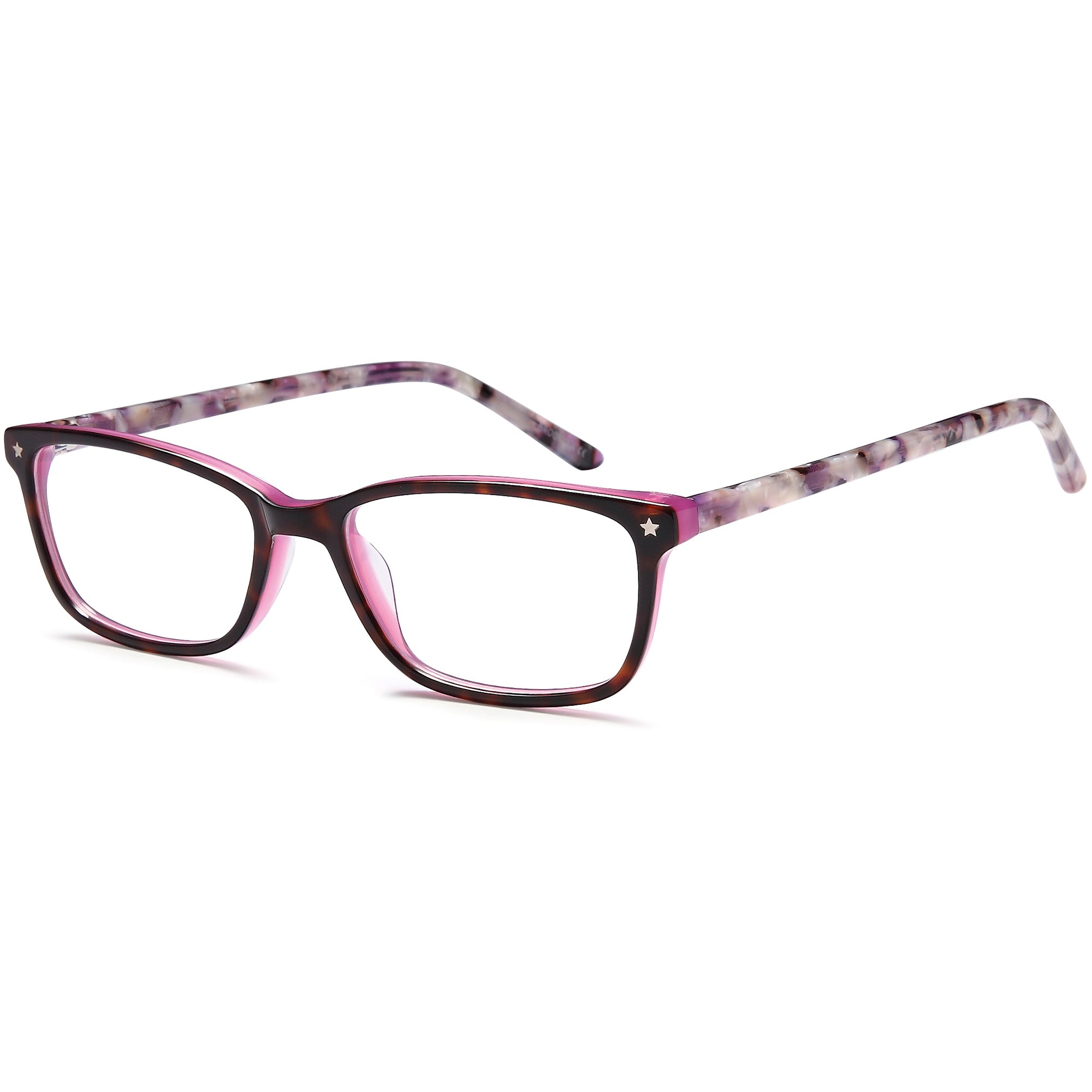 Brooklyn D169 Demi/Pink Square Plastic Glasses – Women Full Rim Eyewear