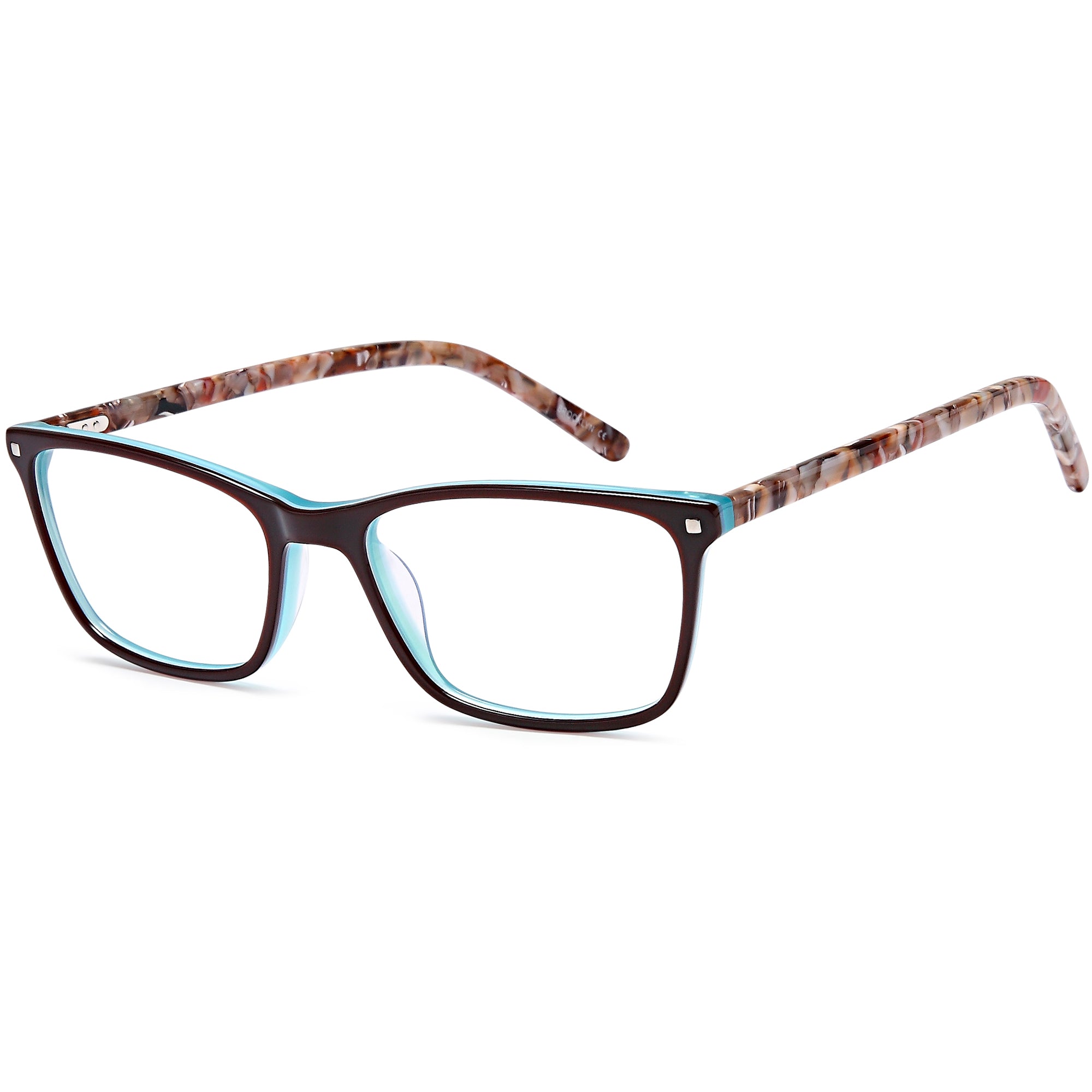 Brooklyn D176 Brown Square Plastic Glasses – Women Full Rim Eyewear