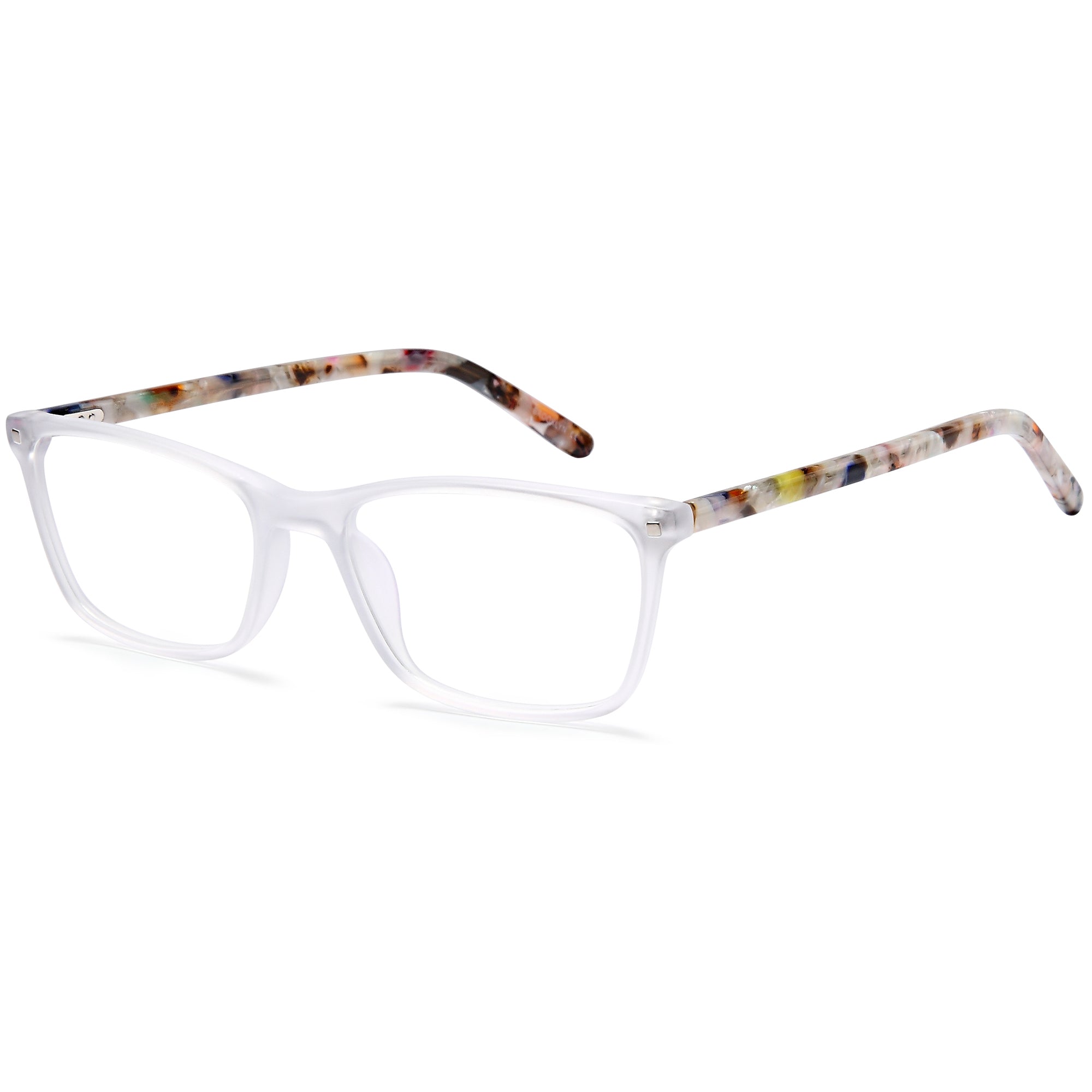 Brooklyn D176 Matt Crystal Plastic Glasses – Women Full Rim Eyewear