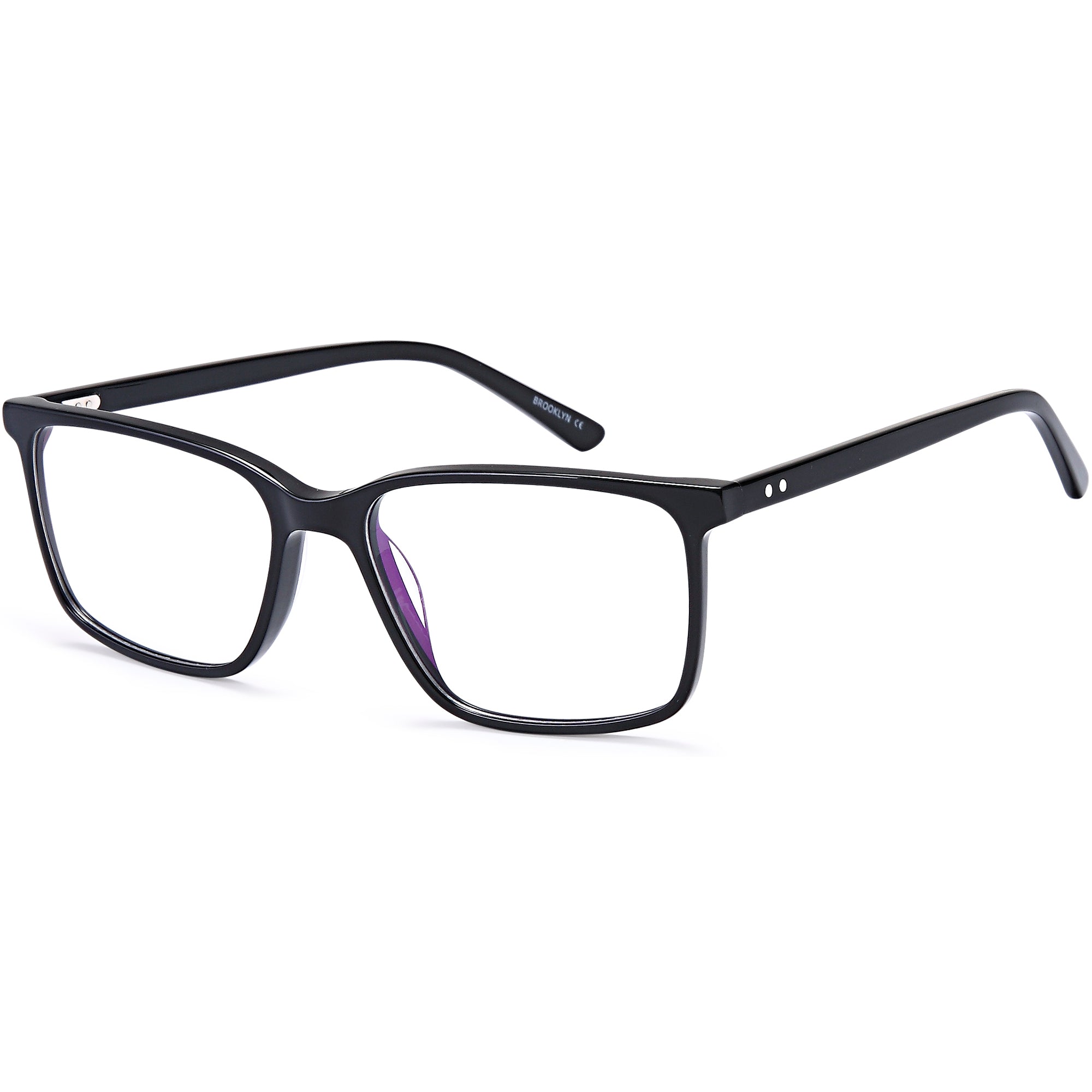 Brooklyn D181 Black Square Plastic Glasses – Men Full Rim Eyewear