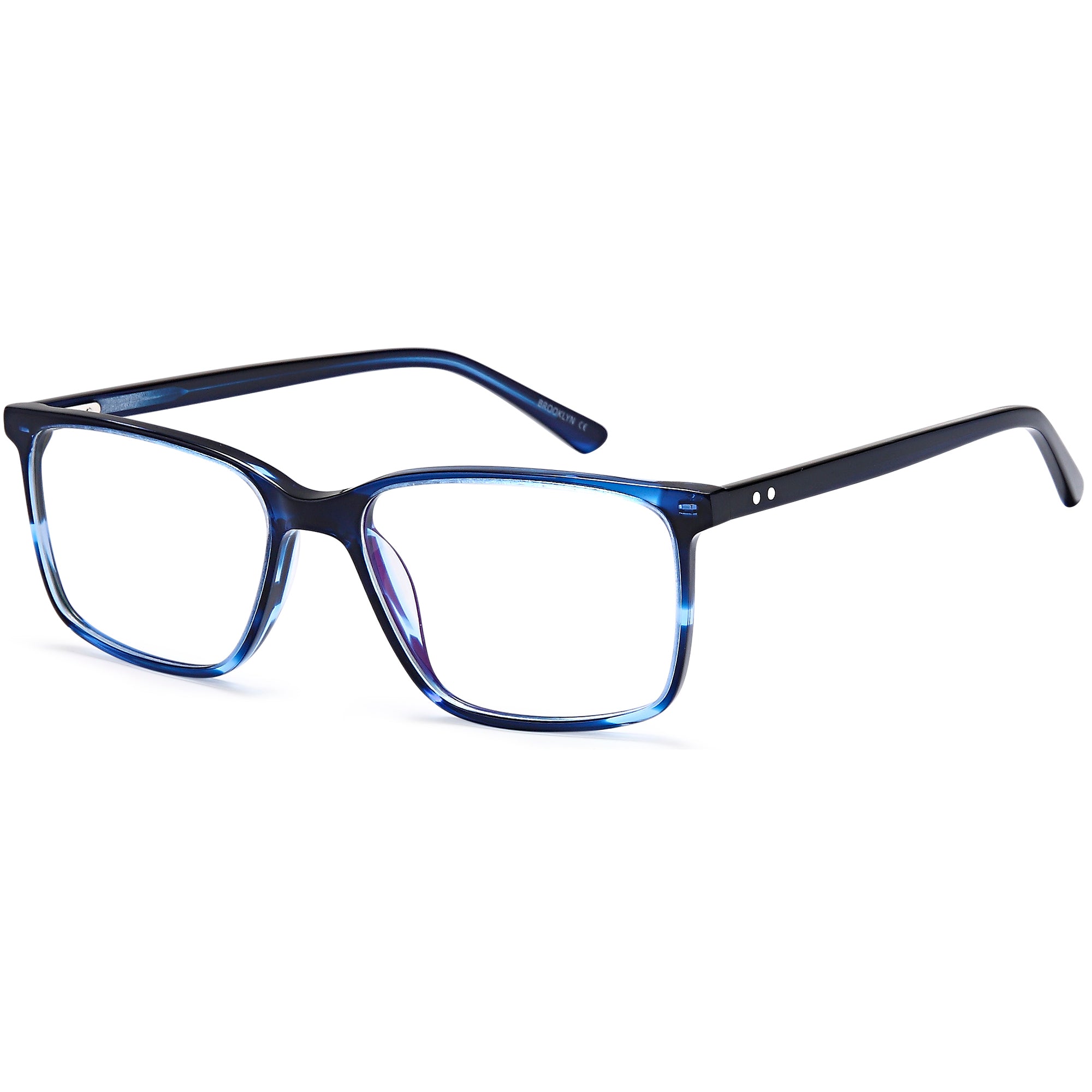 Brooklyn D181 Blue Square Plastic Glasses – Men Full Rim Eyewear