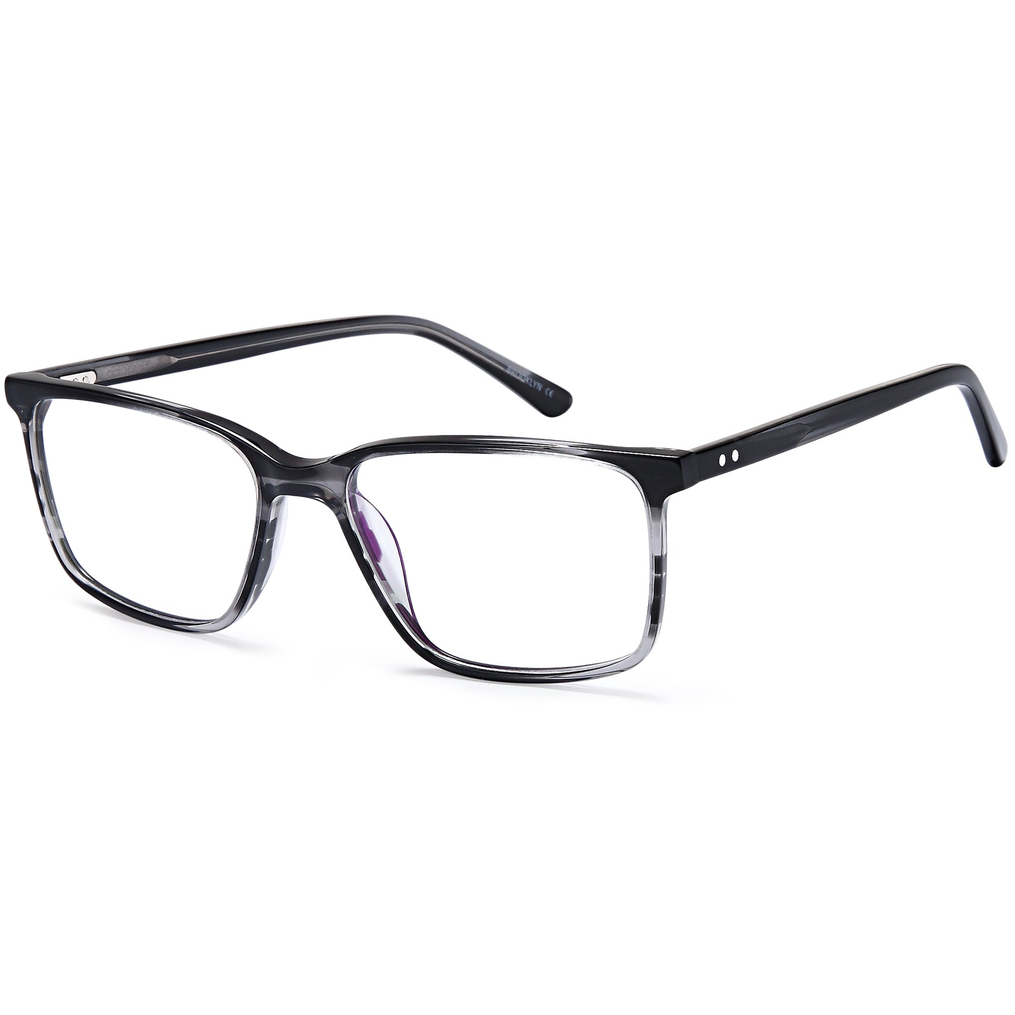 Brooklyn D181 Grey Square Plastic Glasses – Men Full Rim Eyewear