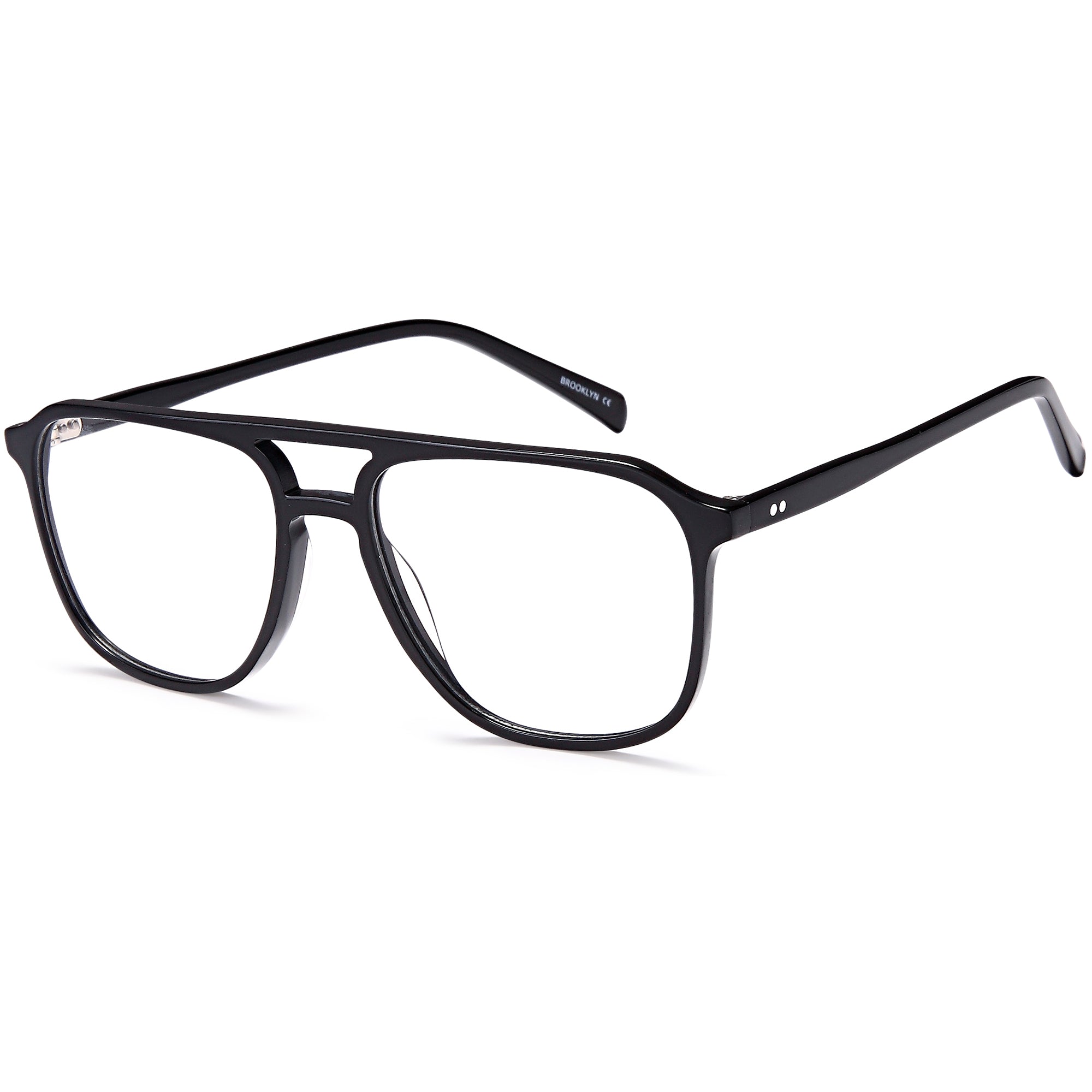 Brooklyn D182 Black Square Plastic Glasses – Men Full Rim Eyewear