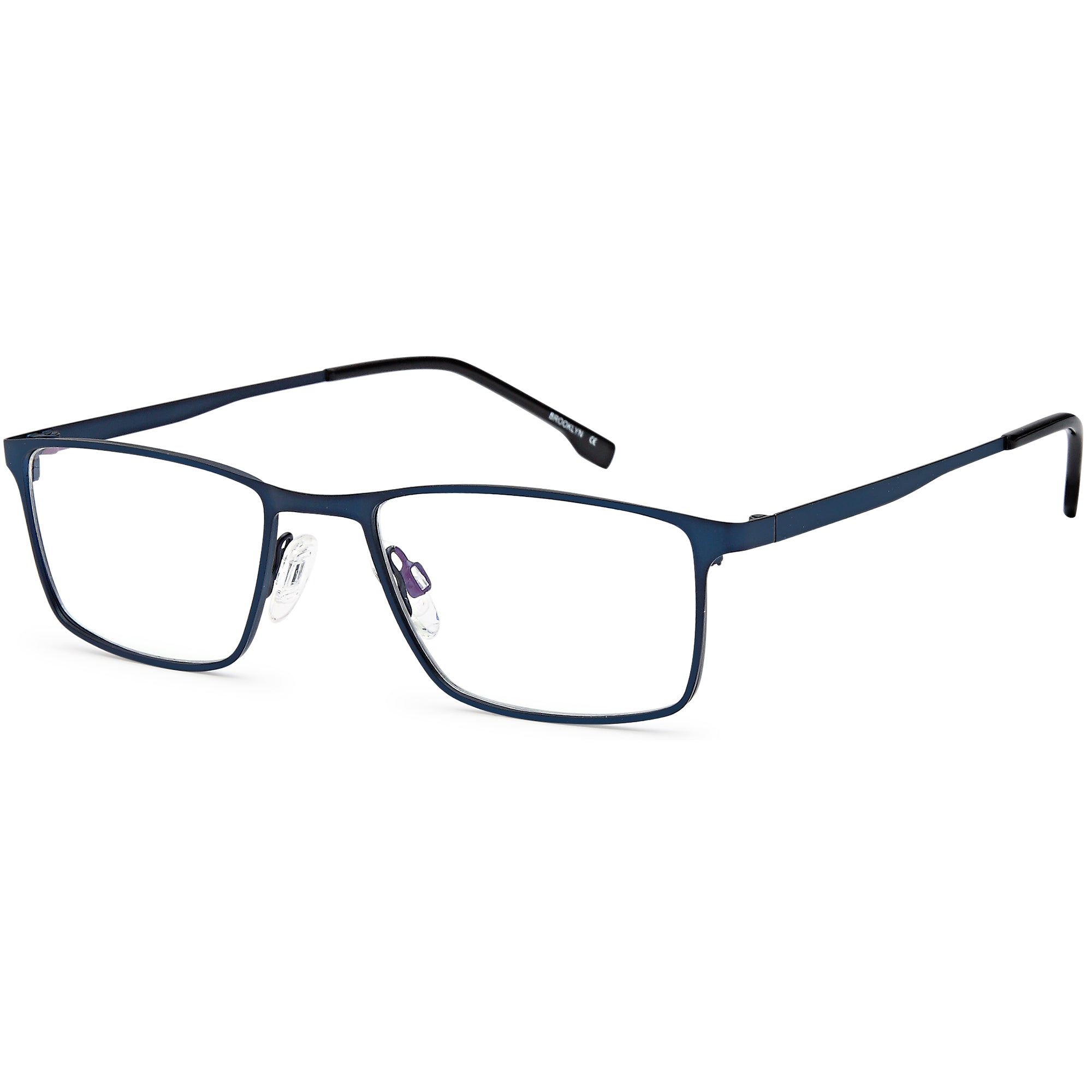 Brooklyn D184 Blue Square Metal Glasses – Men Full Rim Eyewear