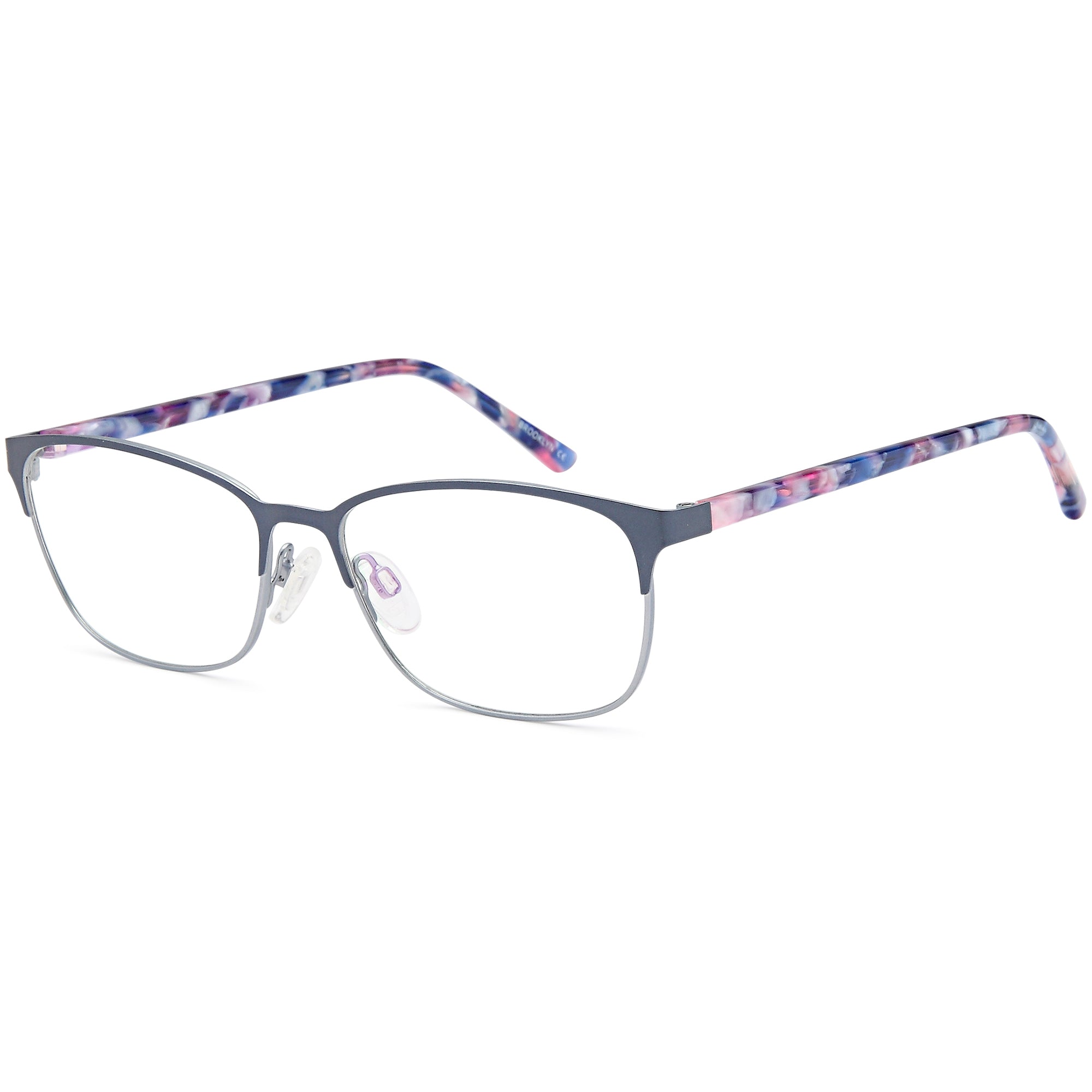 Brooklyn D192 Blue Square Metal Glasses – Women Full Rim Eyewear