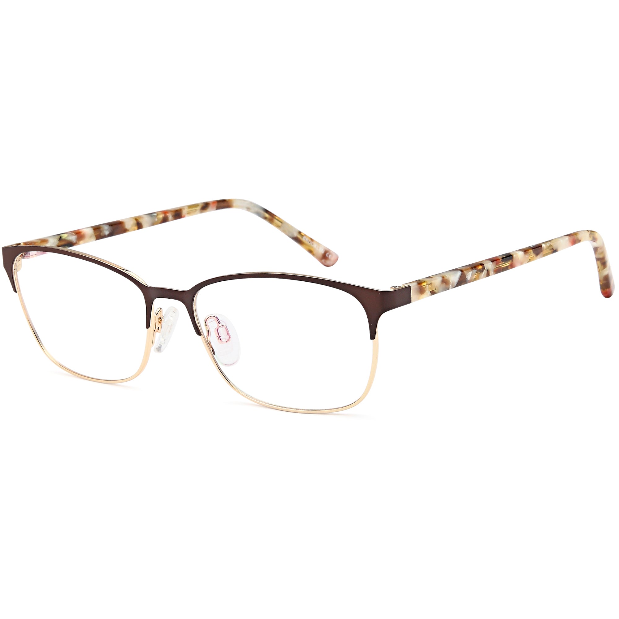 Brooklyn D192 Brown Square Metal Glasses – Women Full Rim Eyewear