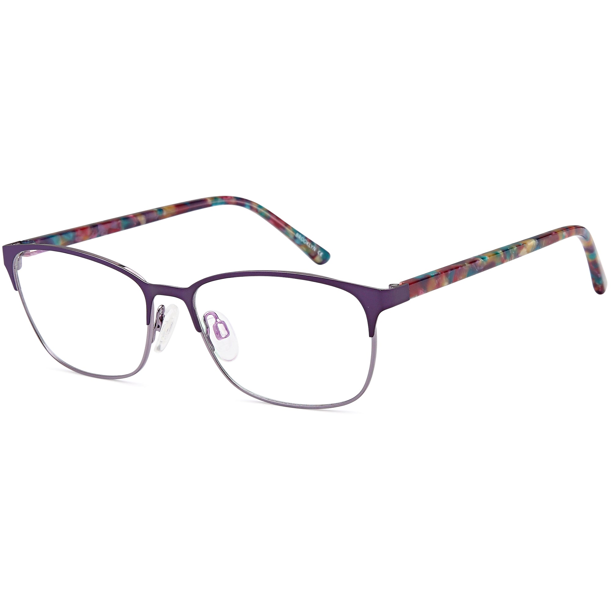 Brooklyn D192 Purple Square Metal Glasses – Women Full Rim Eyewear