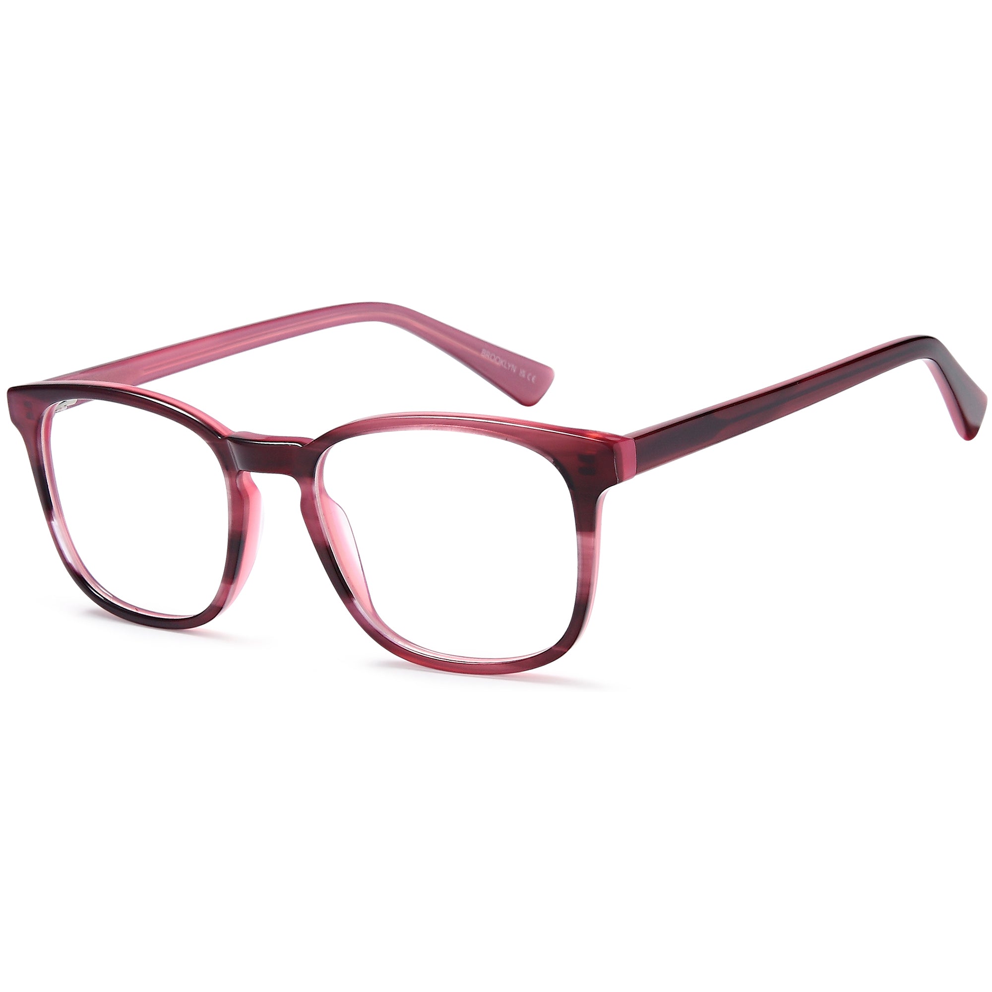 Brooklyn D198 Plum Square Plastic Glasses – Women Full Rim Eyewear