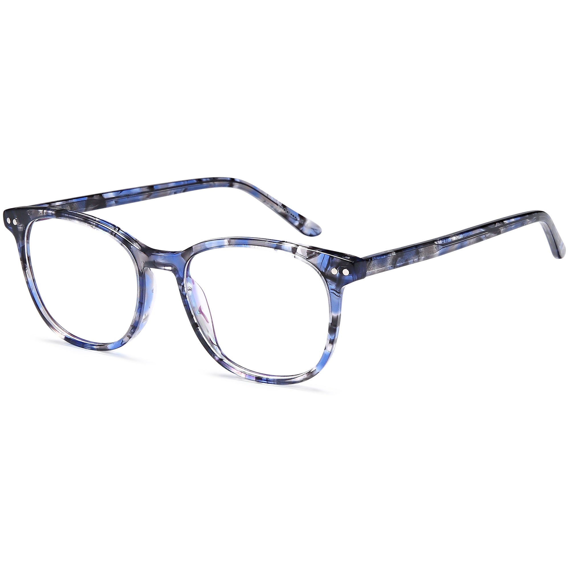 Brooklyn D199 Blue Square Plastic Glasses – Women Full Rim Eyewear