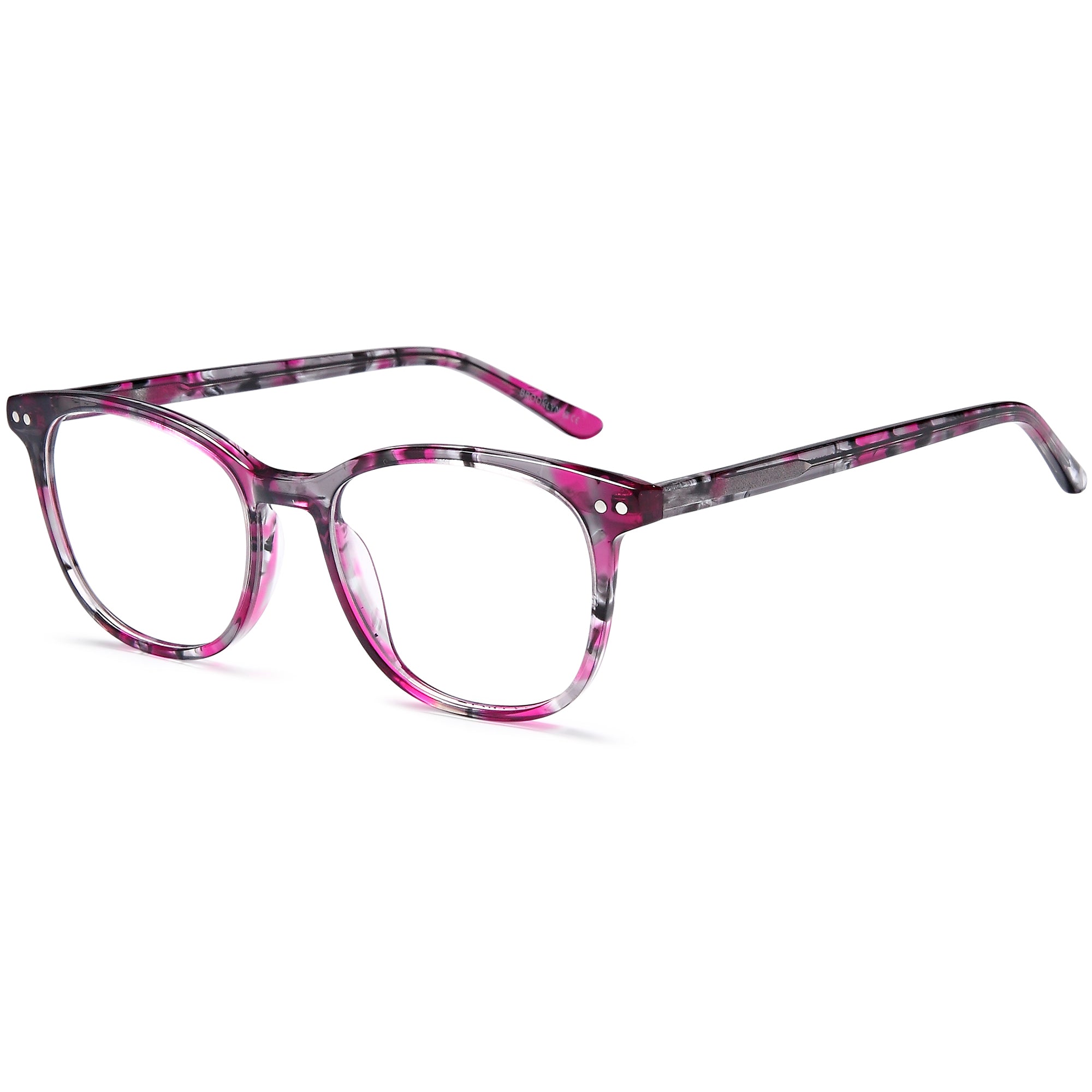 Brooklyn D199 Purple Square Plastic Glasses – Women Full Rim Eyewear