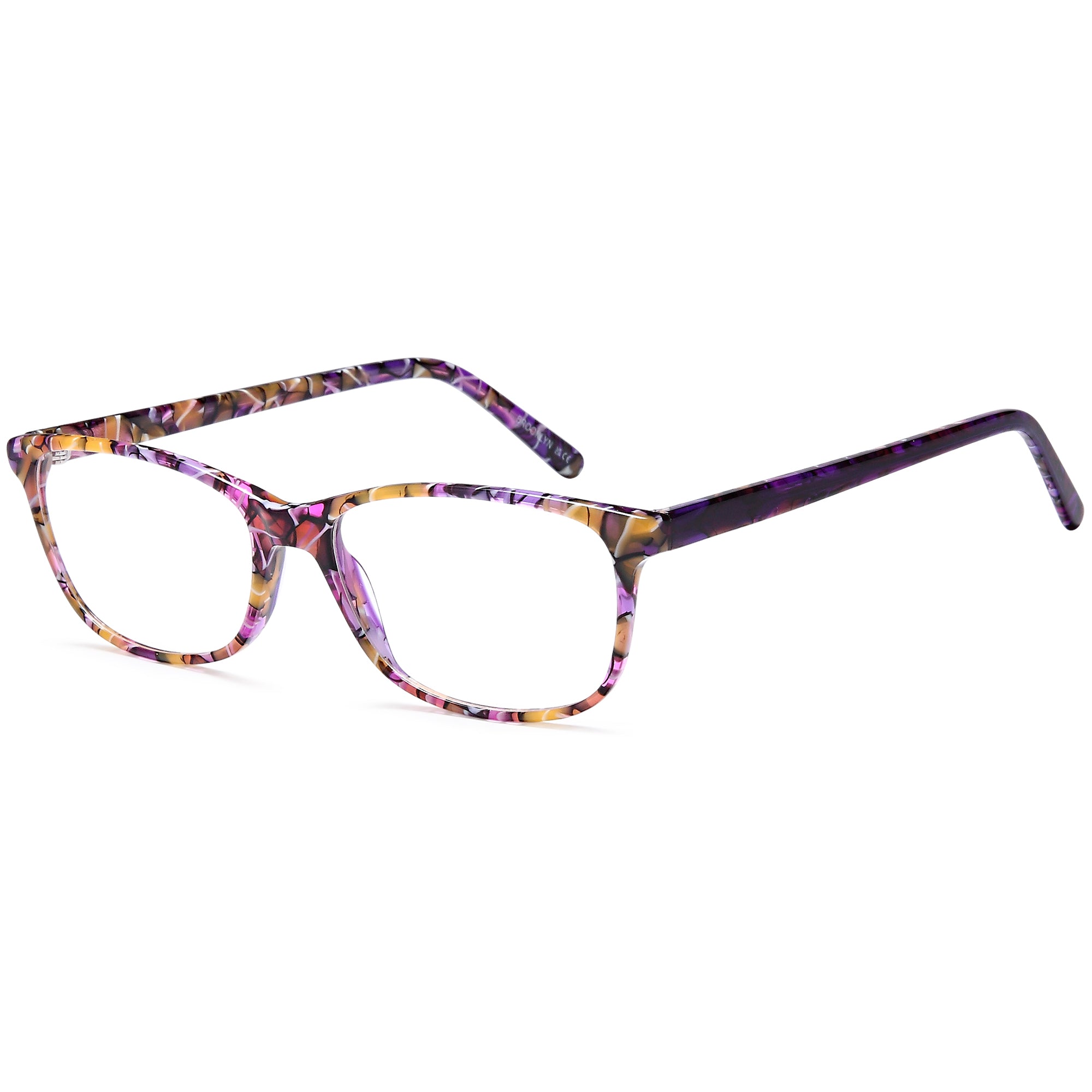 Brooklyn D201 Purple Square Plastic Glasses – Women Full Rim Eyewear