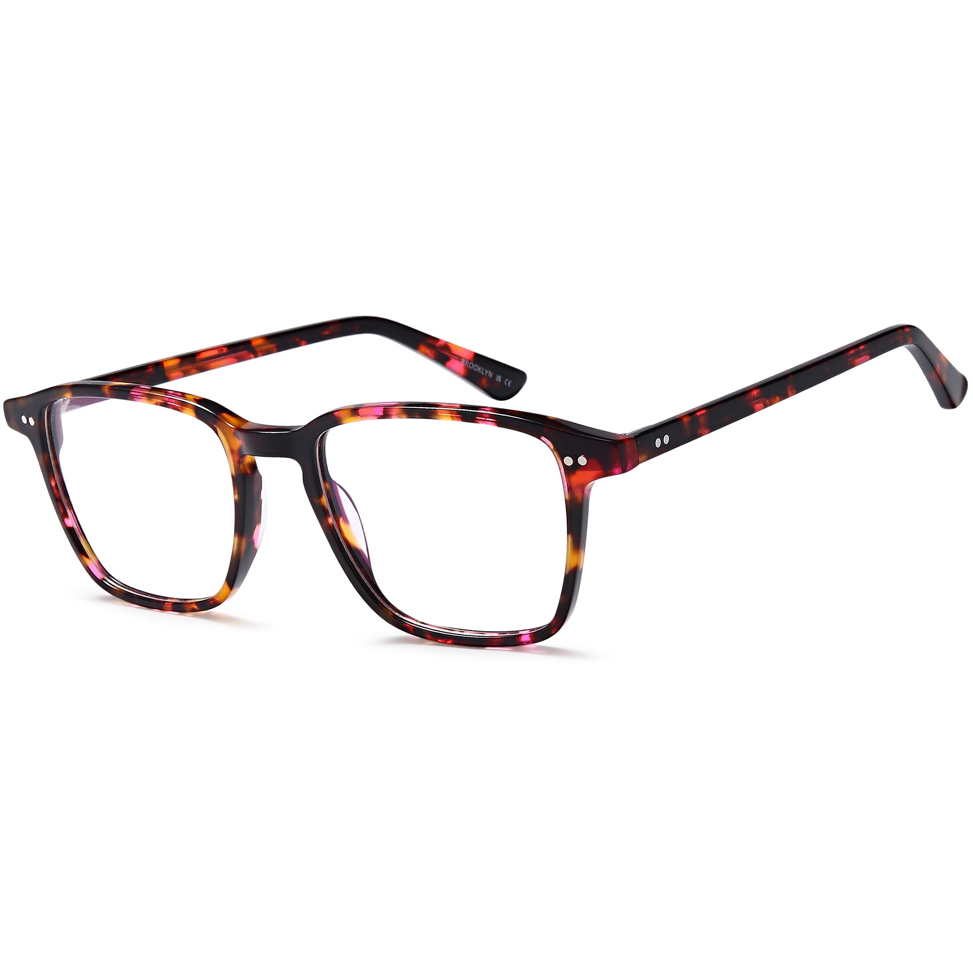 Brooklyn D208 Havana Square Plastic Glasses – Men Full Rim Eyewear