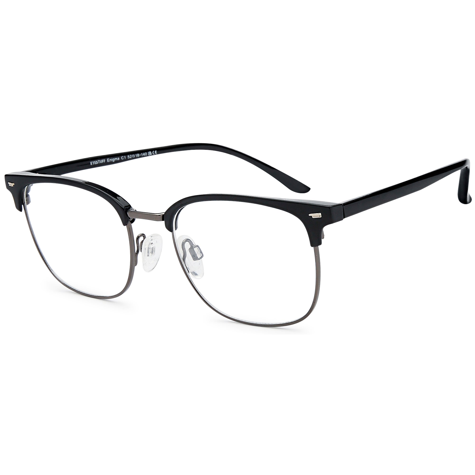 Brooklyn D210 Black Square Plastic Glasses – Unisex Full Rim Eyewear