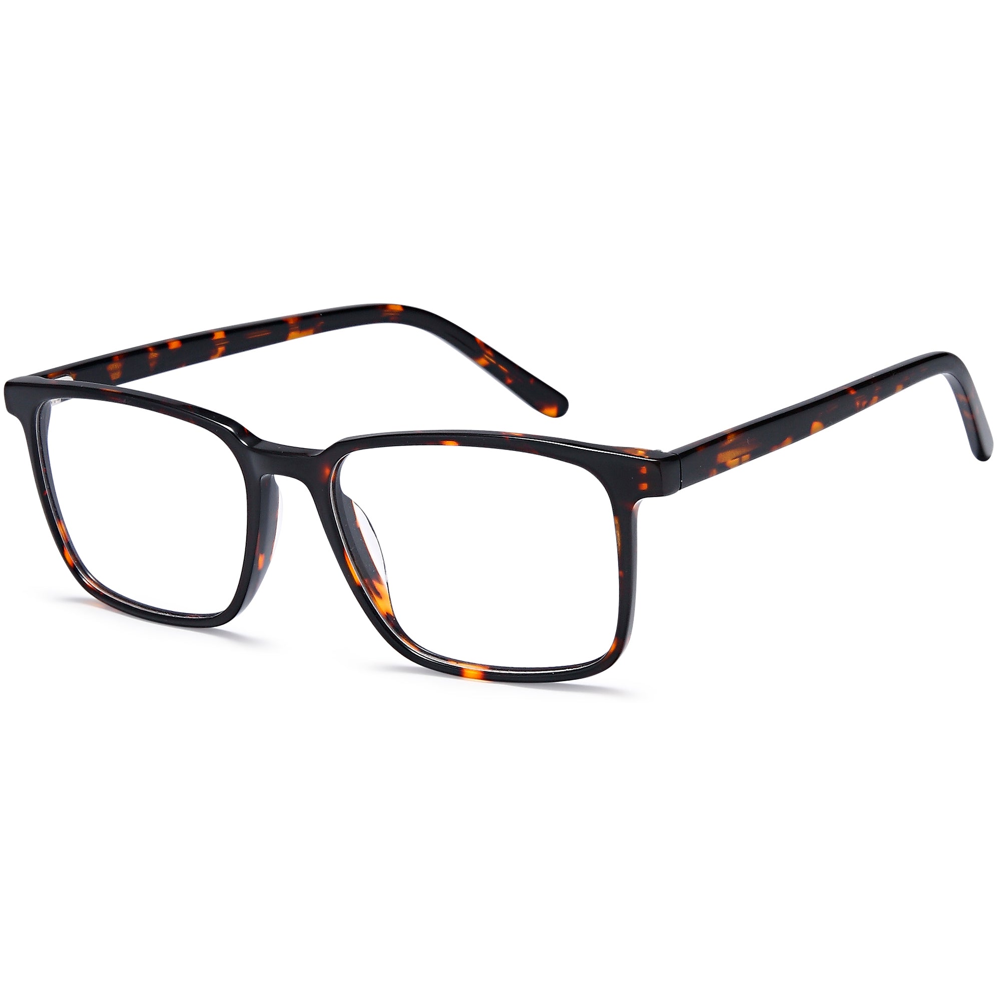 Brooklyn D211 Havana Square Plastic Glasses – Men Full Rim Eyewear