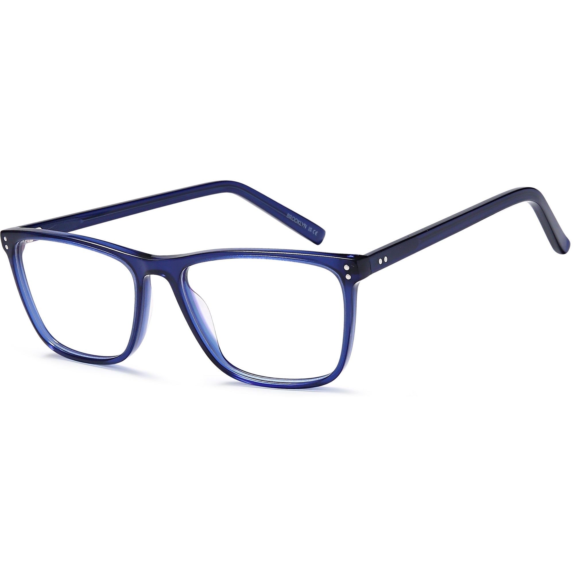 Brooklyn D212 Blue Square Plastic Glasses – Men Full Rim Eyewear
