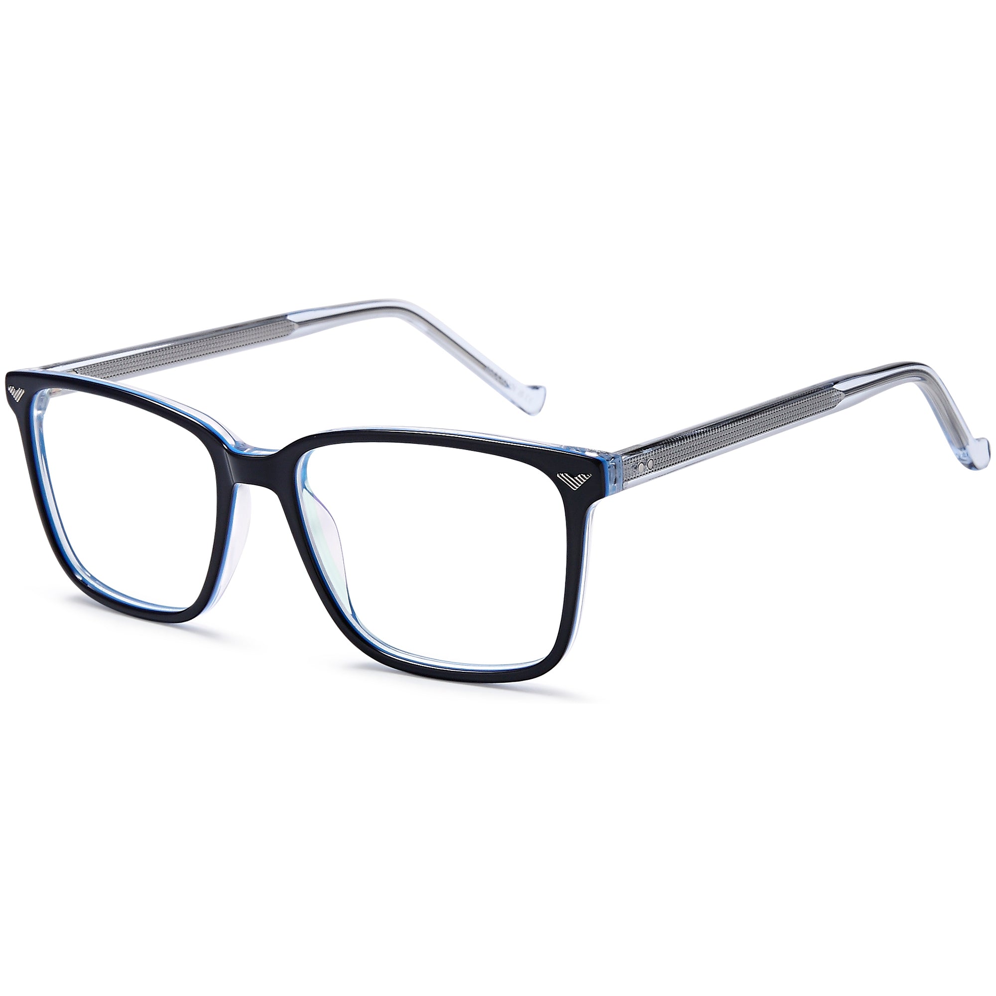 Brooklyn D213 Blue Square Plastic Glasses – Men Full Rim Eyewear