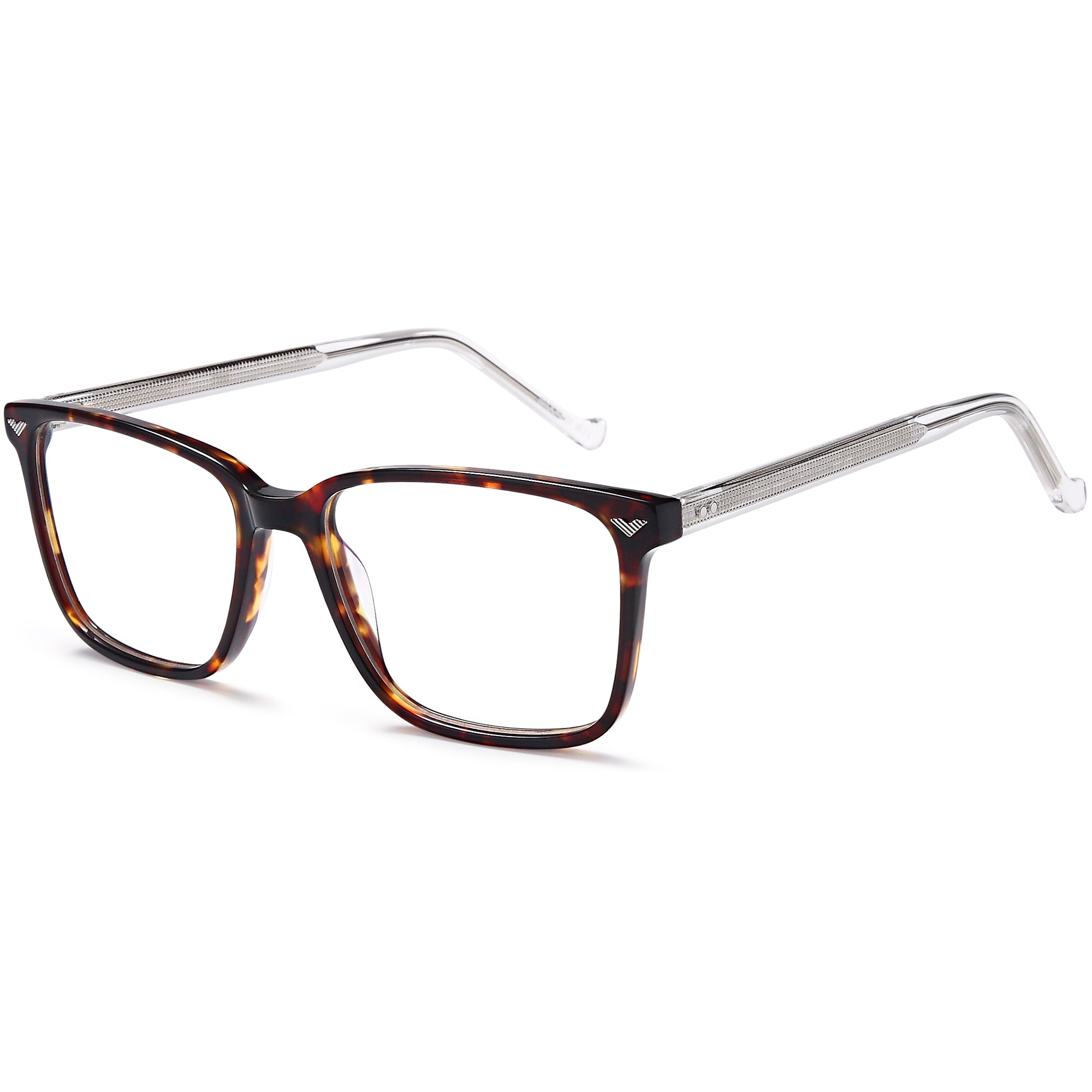 Brooklyn D213 Havana Square Plastic Glasses – Men Full Rim Eyewear