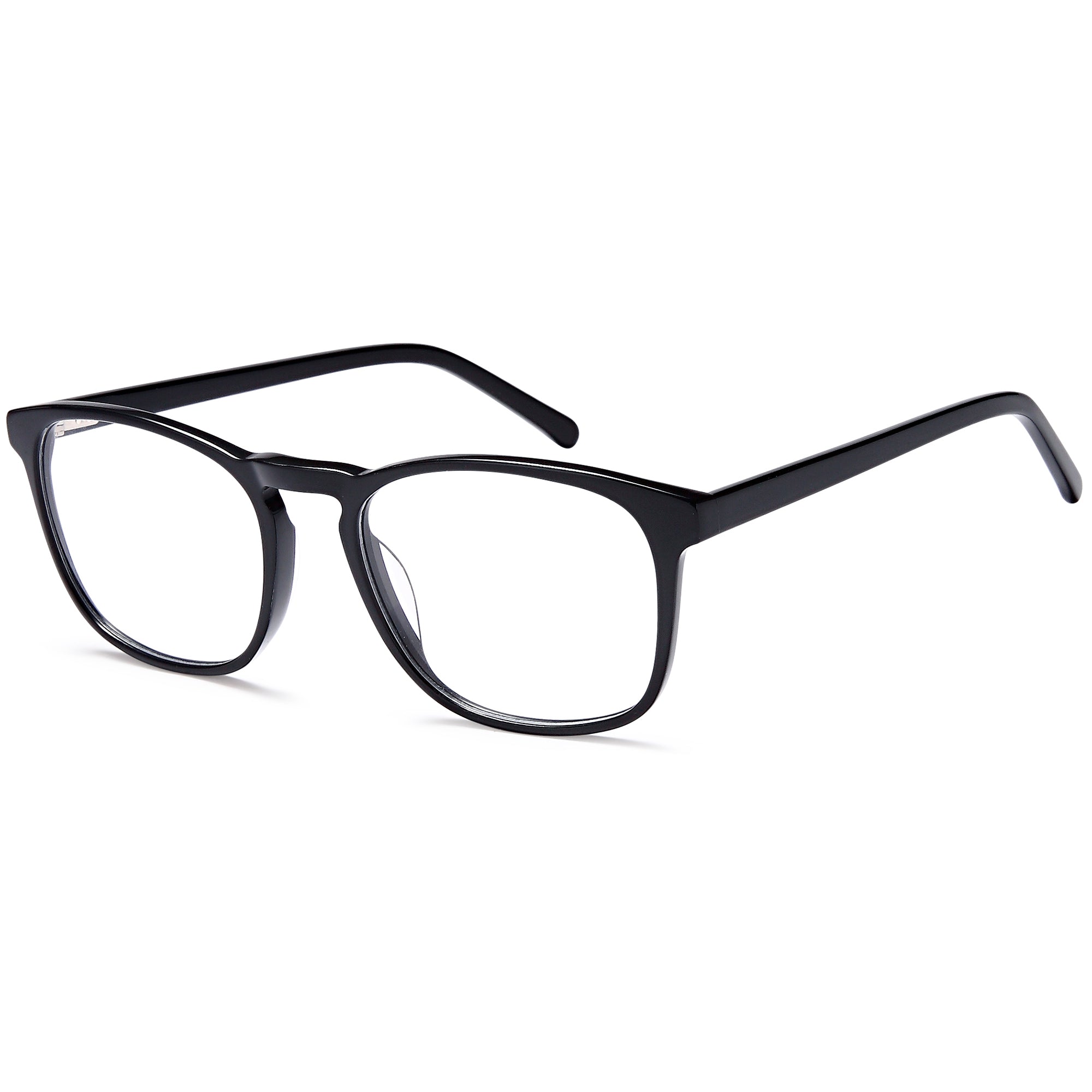Brooklyn D214 Black Square Plastic Glasses – Unisex Full Rim Eyewear