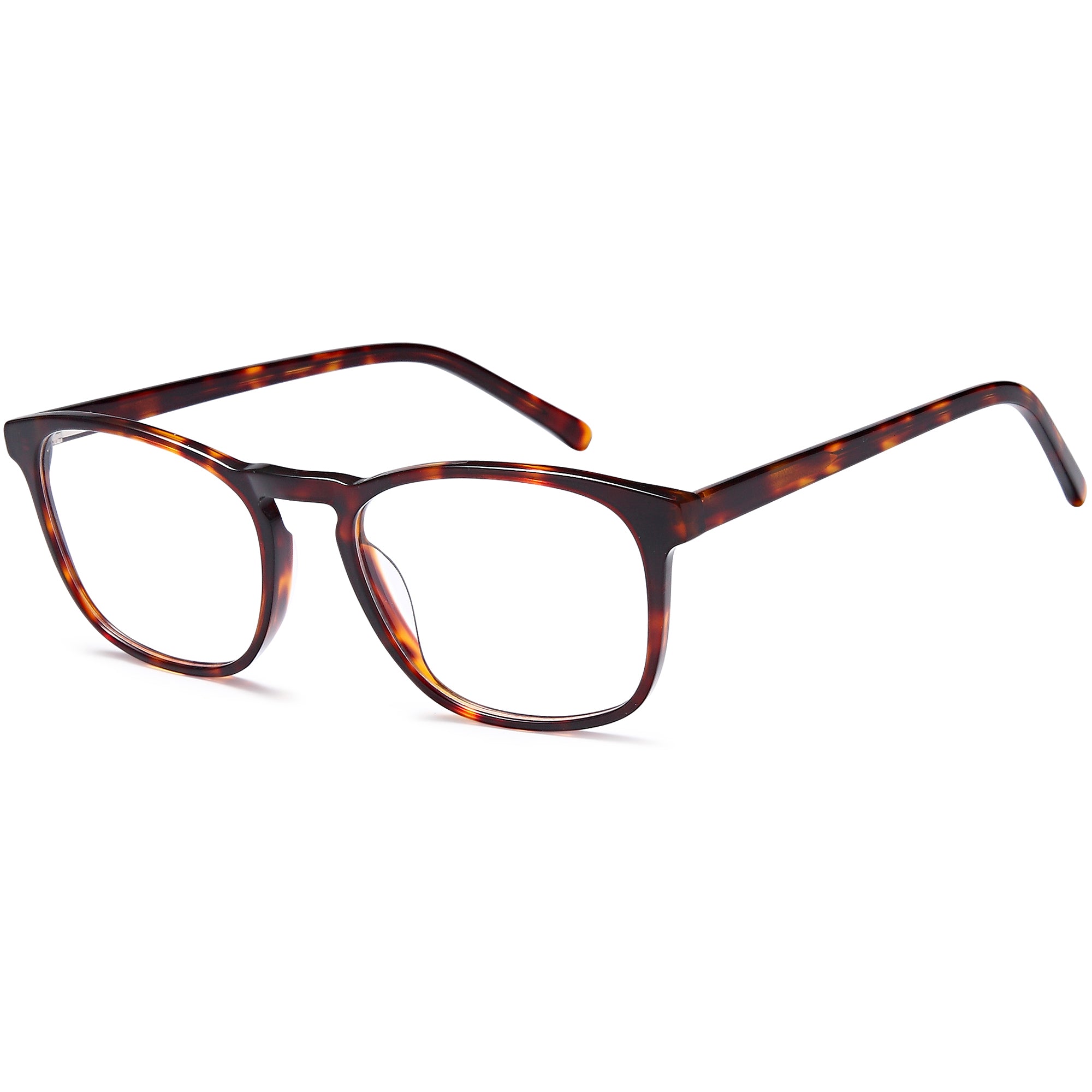 Brooklyn D214 Havana Square Plastic Glasses – Unisex Full Rim Eyewear