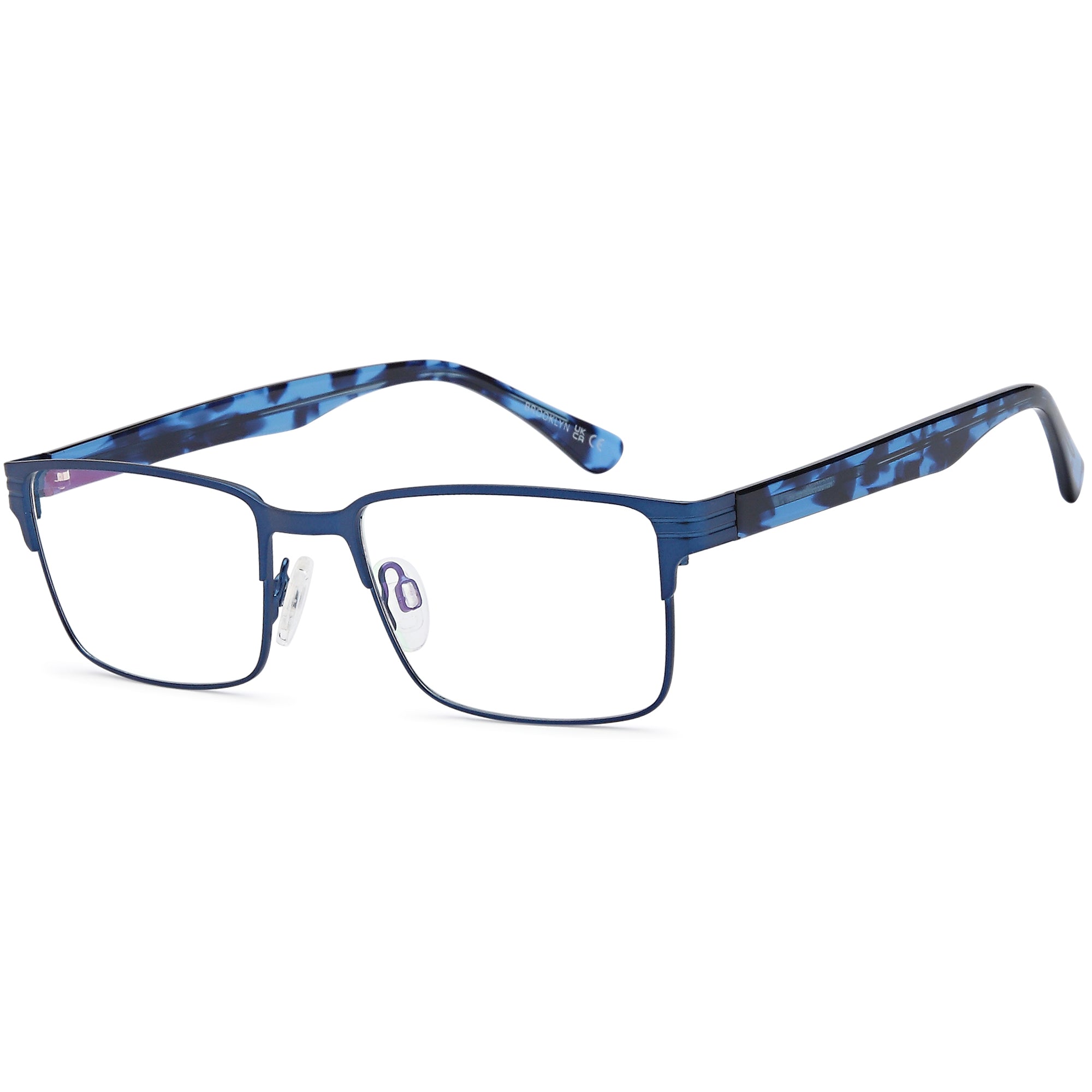 Brooklyn D216 Denim Square Metal Glasses – Men Full Rim Eyewear