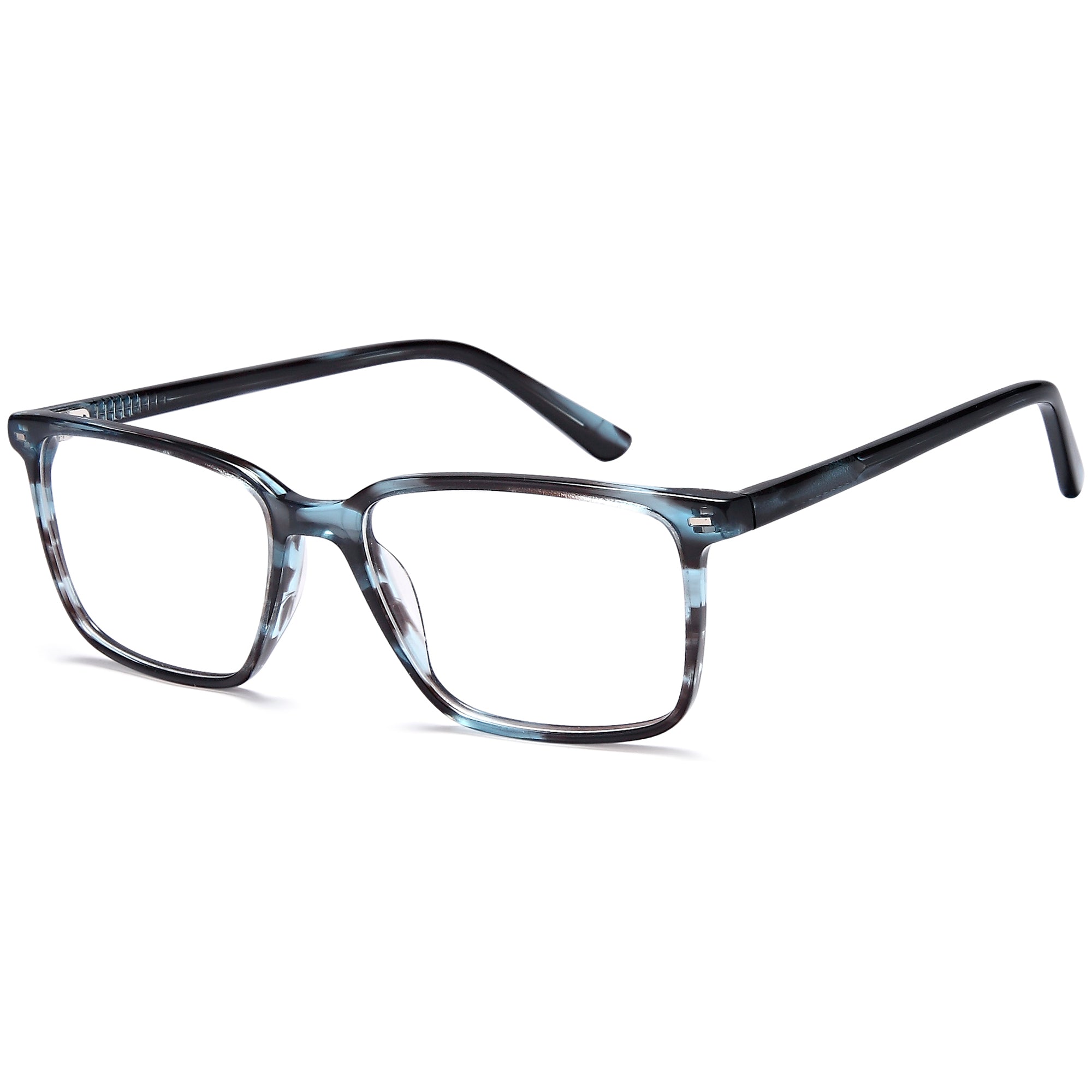 Brooklyn D218 Blue Square Plastic Glasses – Men Full Rim Eyewear