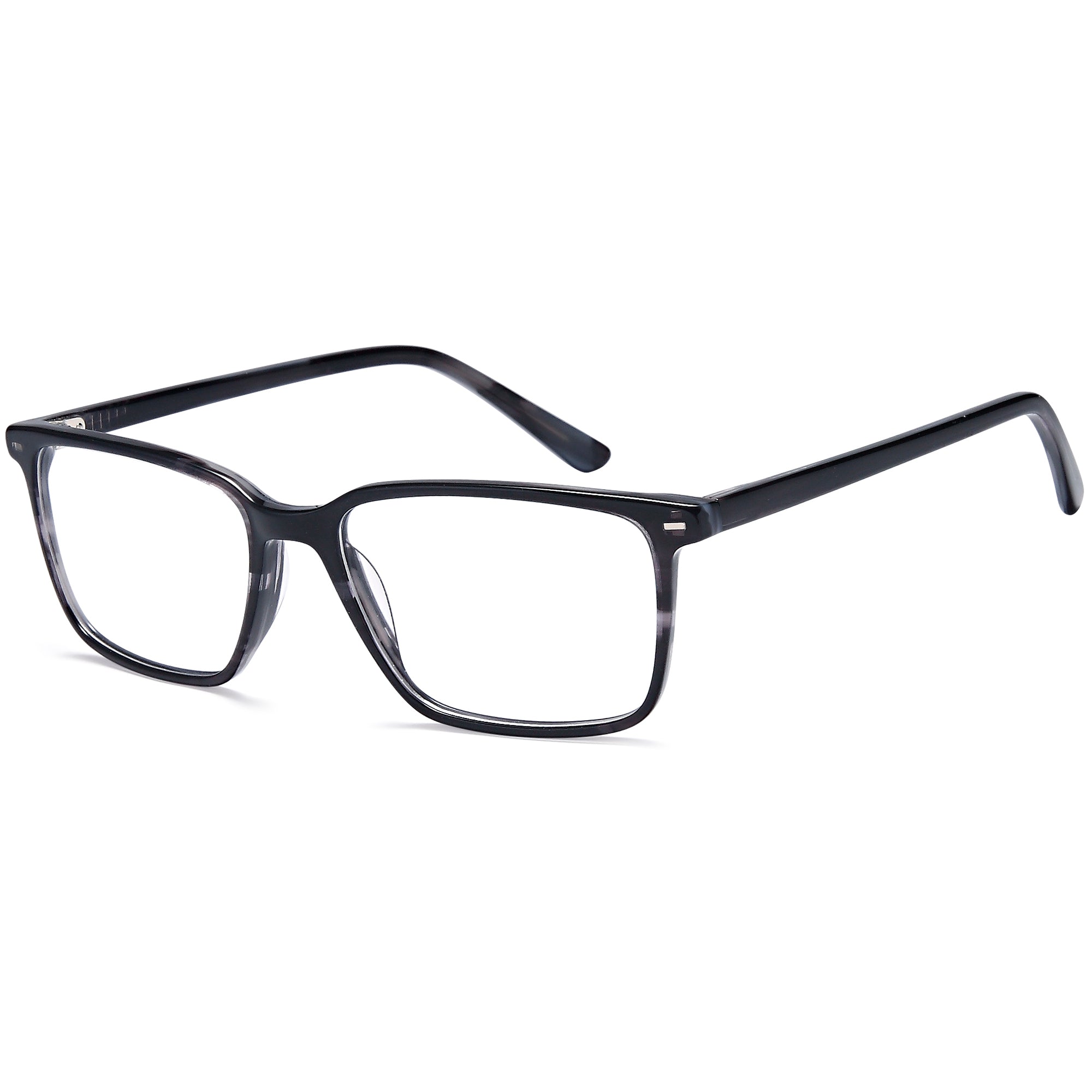 Brooklyn D218 Grey Square Plastic Glasses – Men Full Rim Eyewear