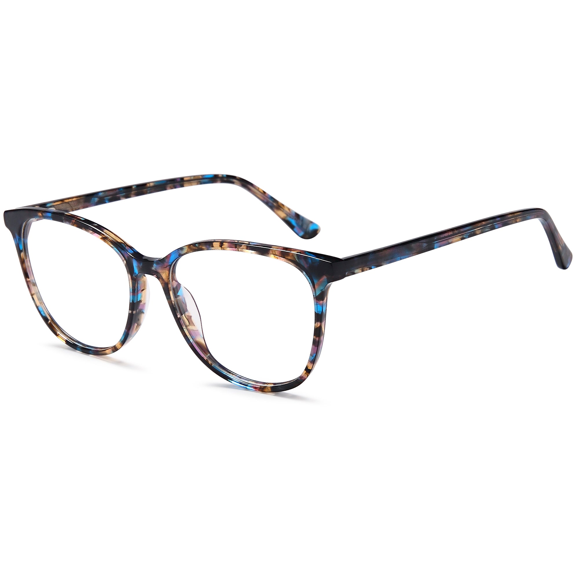 Brooklyn D222 Blue Oval Acetate Glasses – Women Full Rim Eyewear