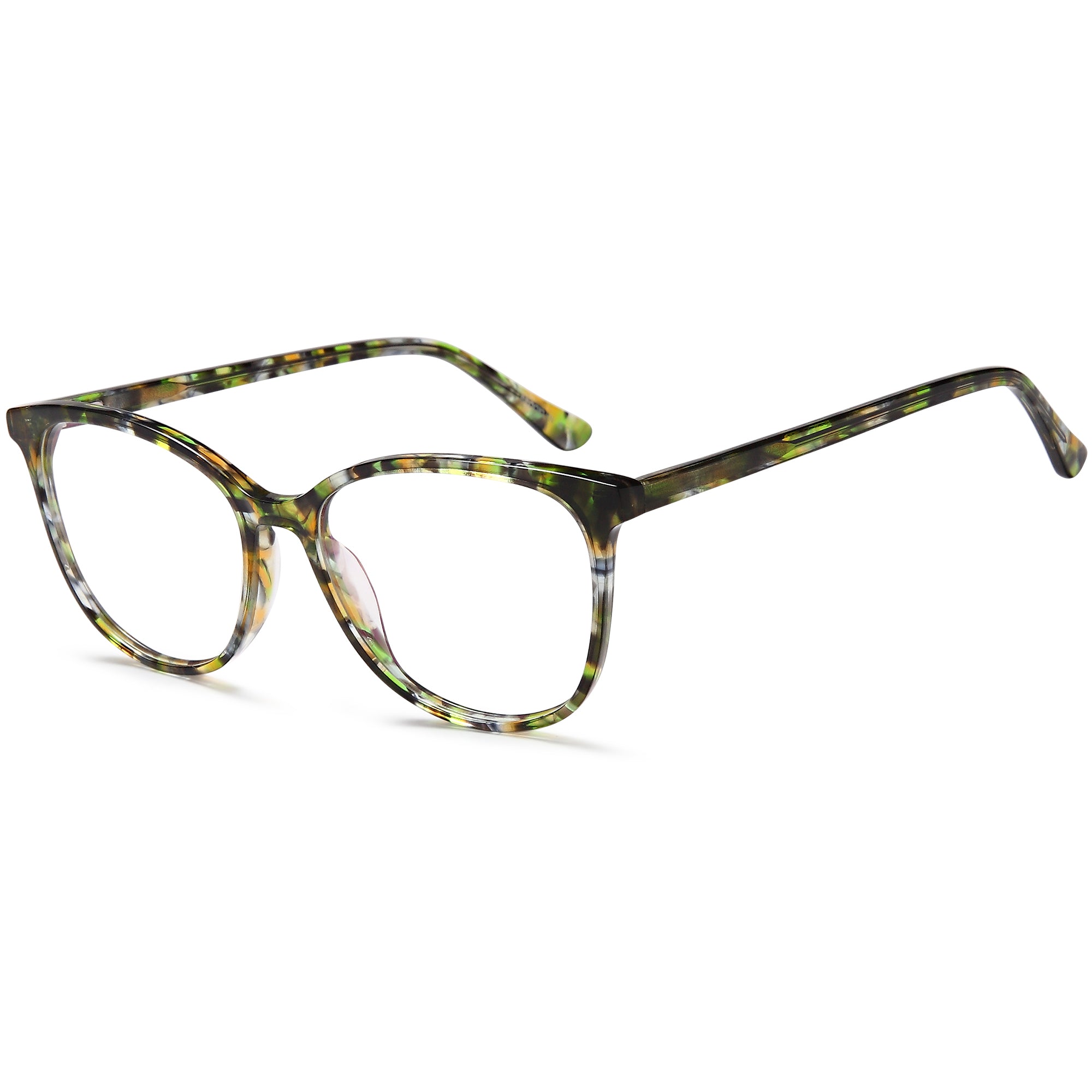Brooklyn D222 Green Oval Acetate Glasses – Women Full Rim Eyewear