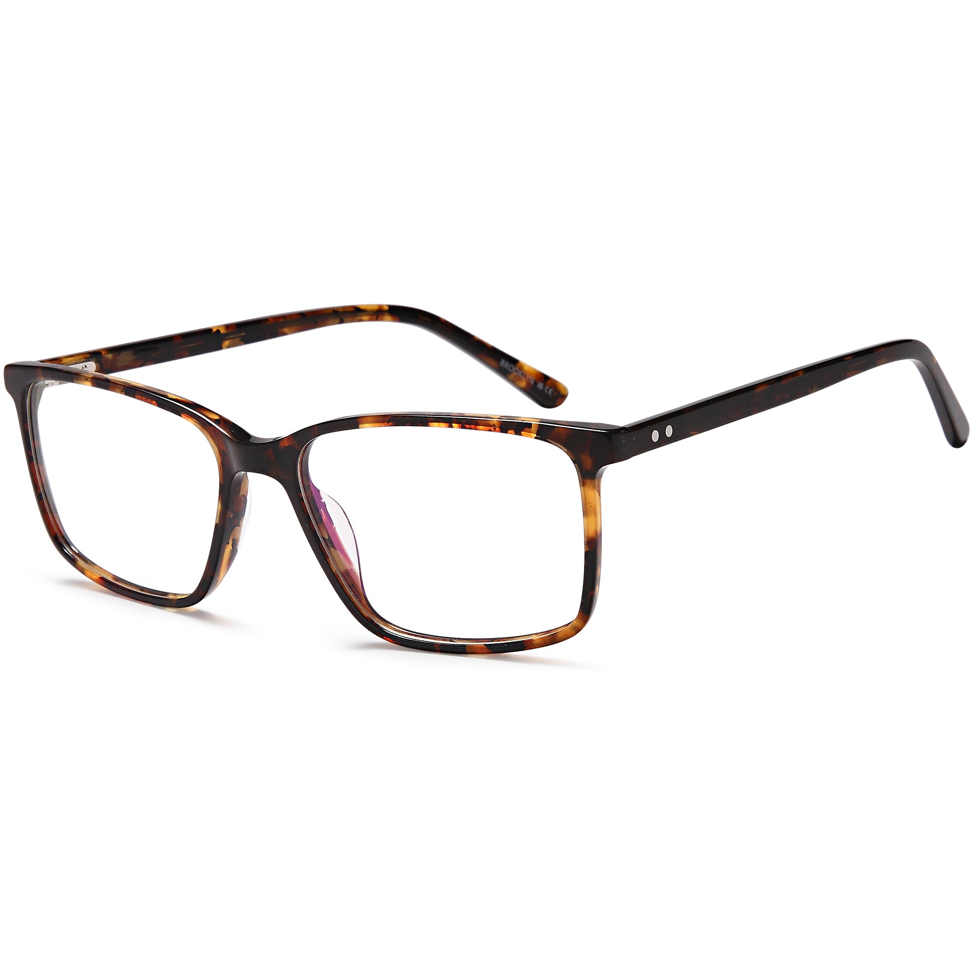 Brooklyn D223 Brown Square Acetate Glasses – Men Full Rim Eyewear