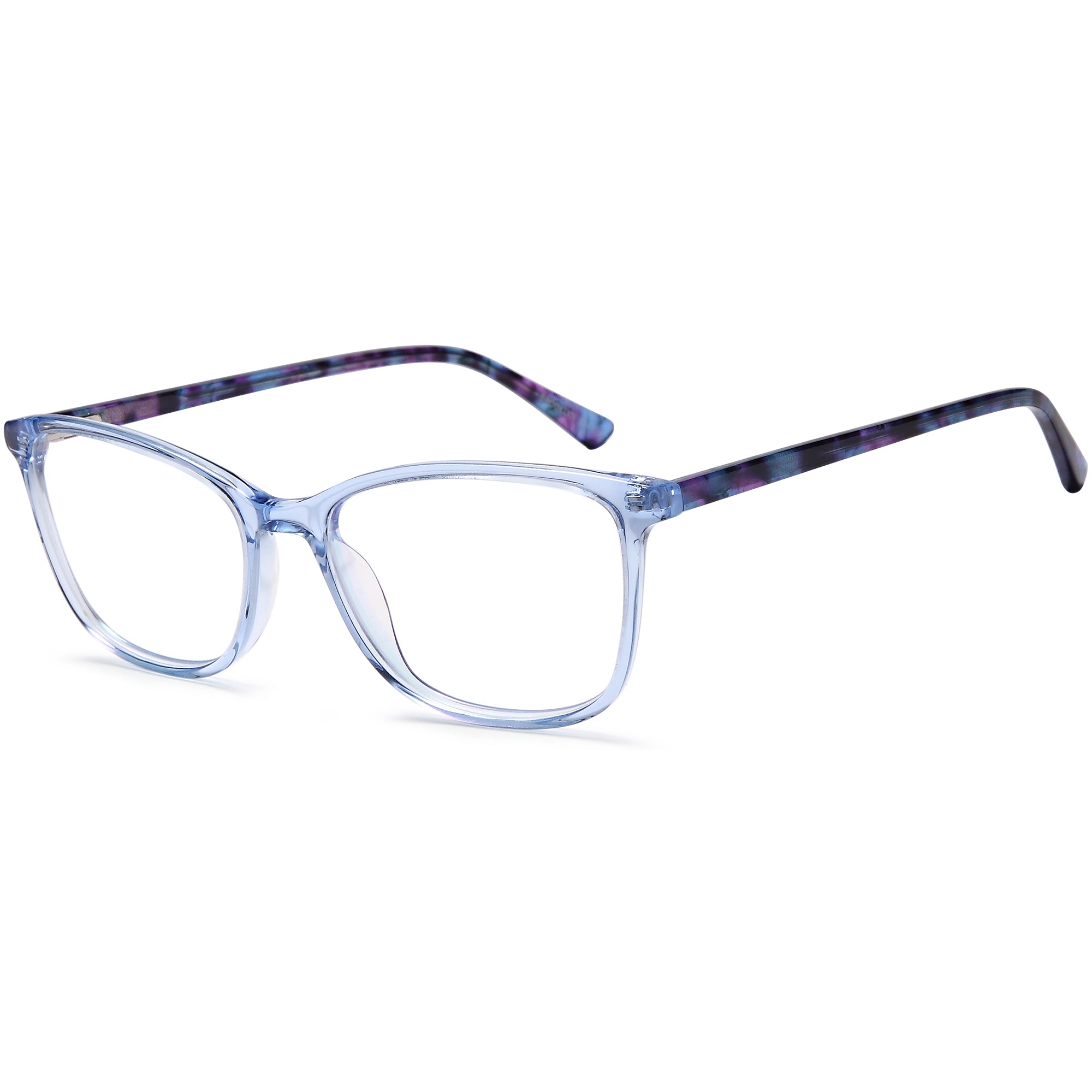 Brooklyn D225 Blue Oval Acetate Glasses – Women Full Rim Eyewear