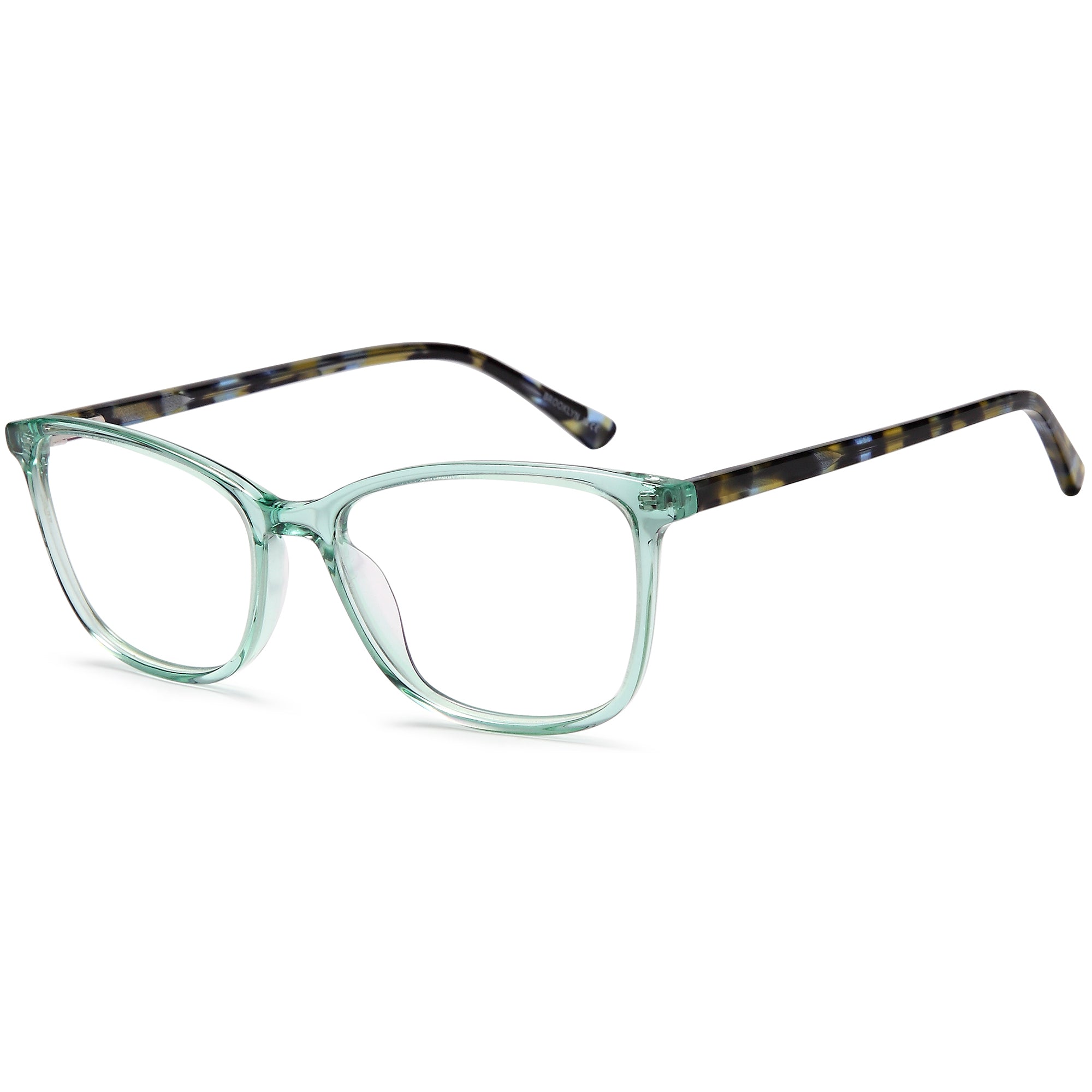 Brooklyn D225 Green Oval Acetate Glasses – Women Full Rim Eyewear