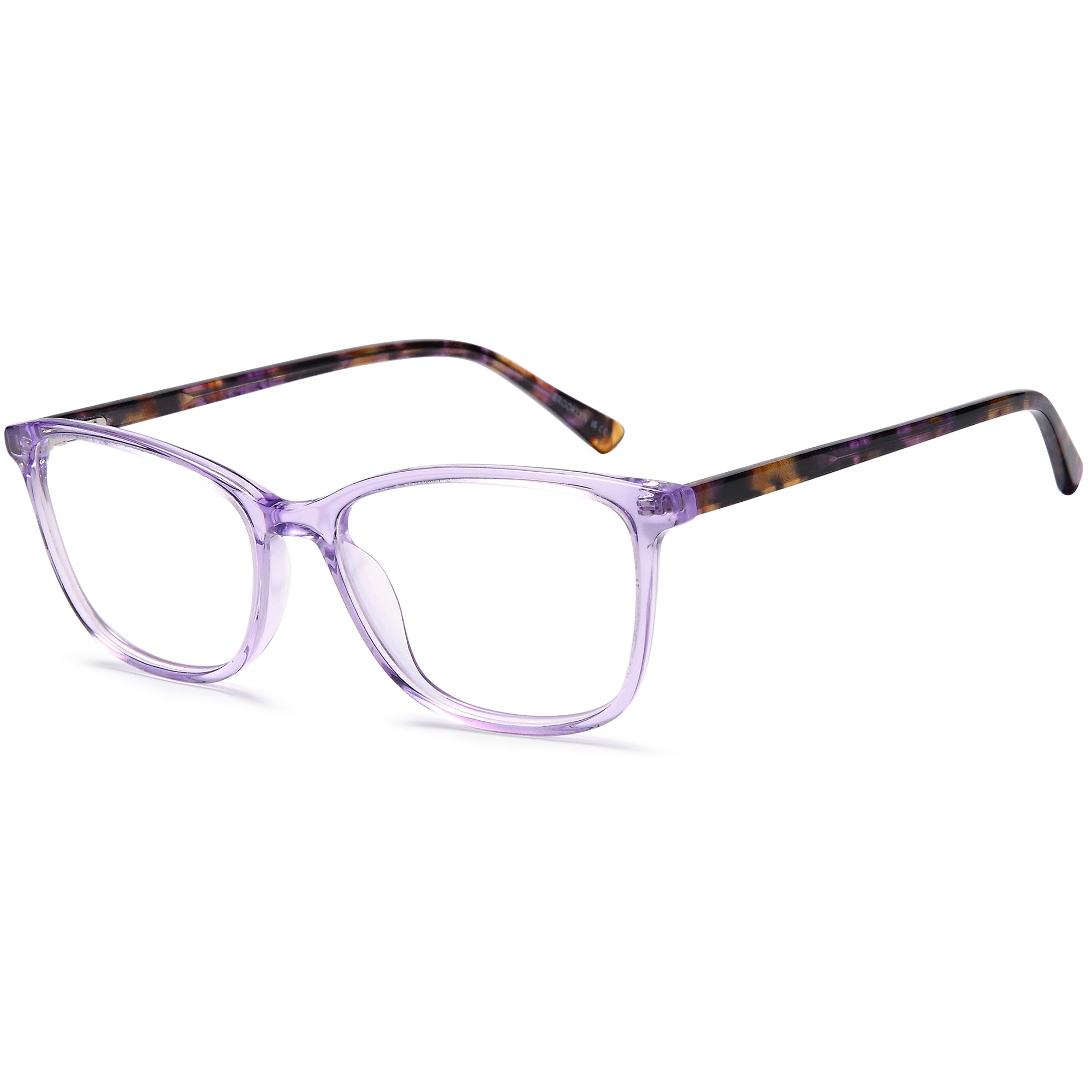 Brooklyn D225 Purple Oval Acetate Glasses – Women Full Rim Eyewear