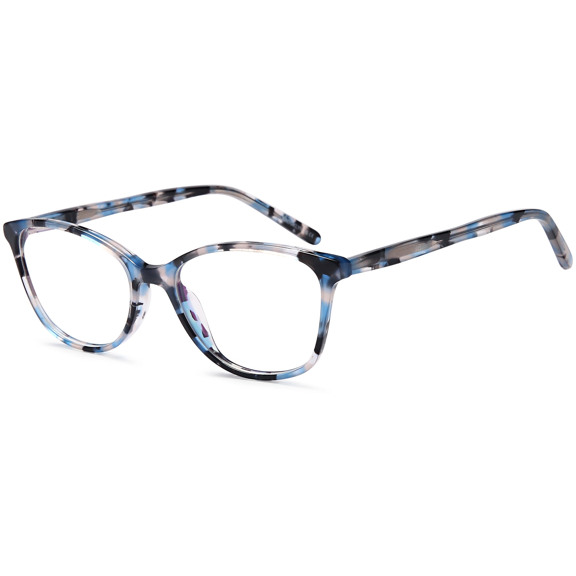 Brooklyn D226 Blue Oval Acetate Glasses – Women Full Rim Eyewear