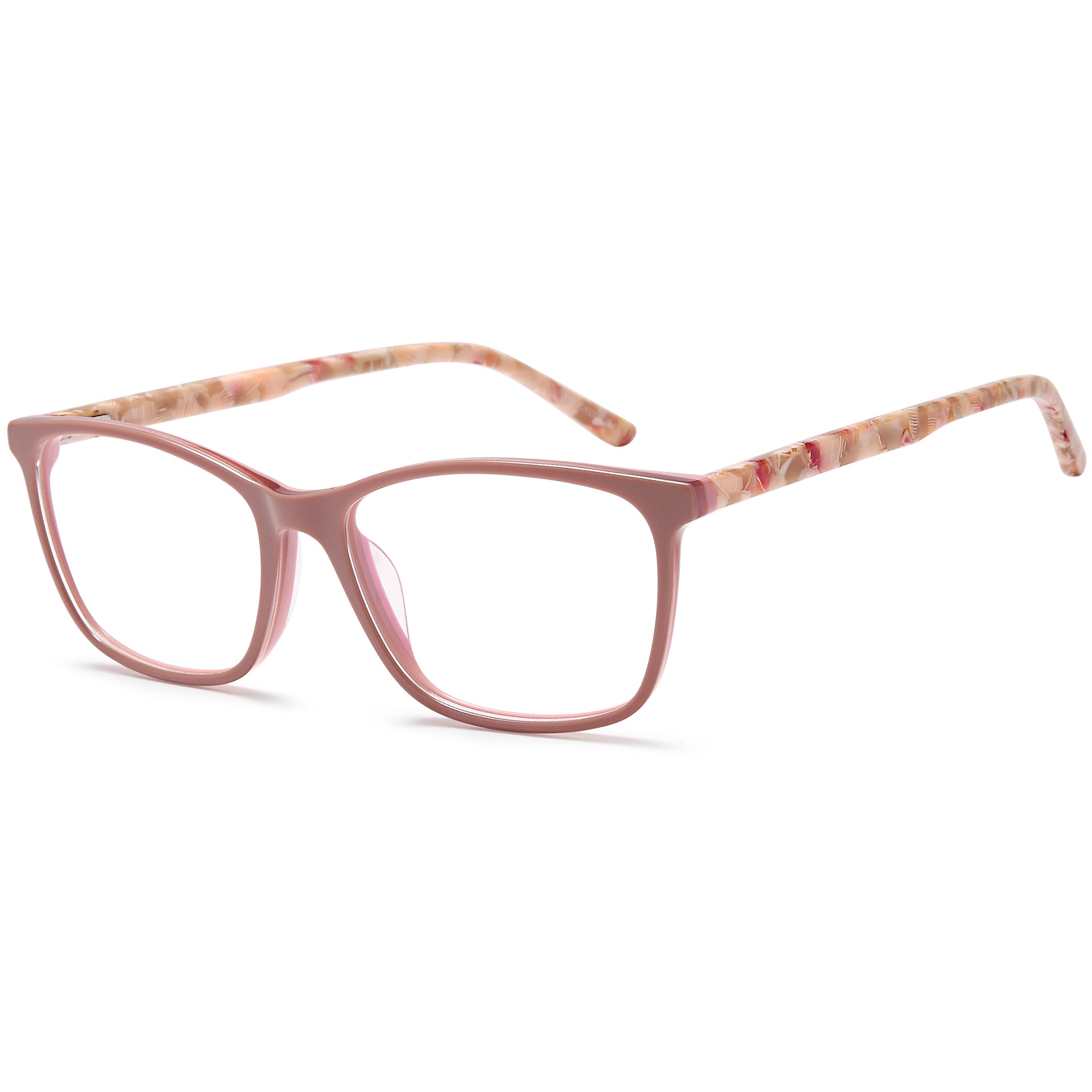 Brooklyn D227 Pink Oval Acetate Glasses – Women Full Rim Eyewear