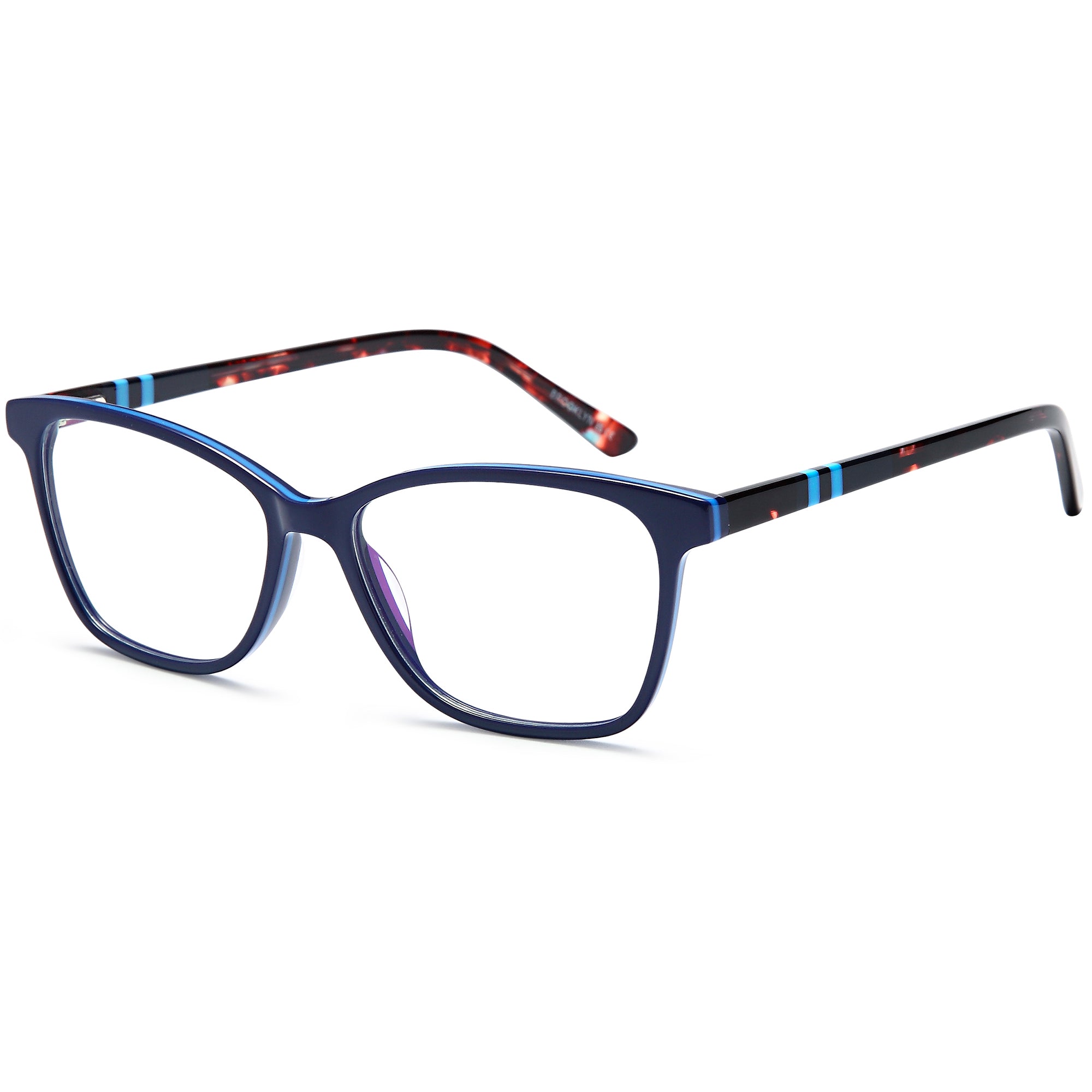 Brooklyn D231 Blue Oval Acetate Glasses – Women Full Rim Eyewear