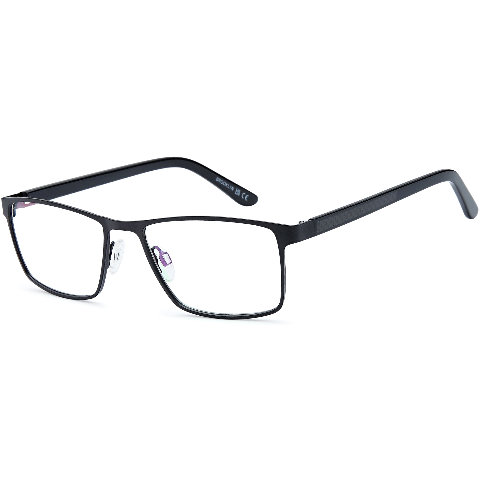 Brooklyn D232 Black Square Acetate Glasses – Men Full Rim Eyewear