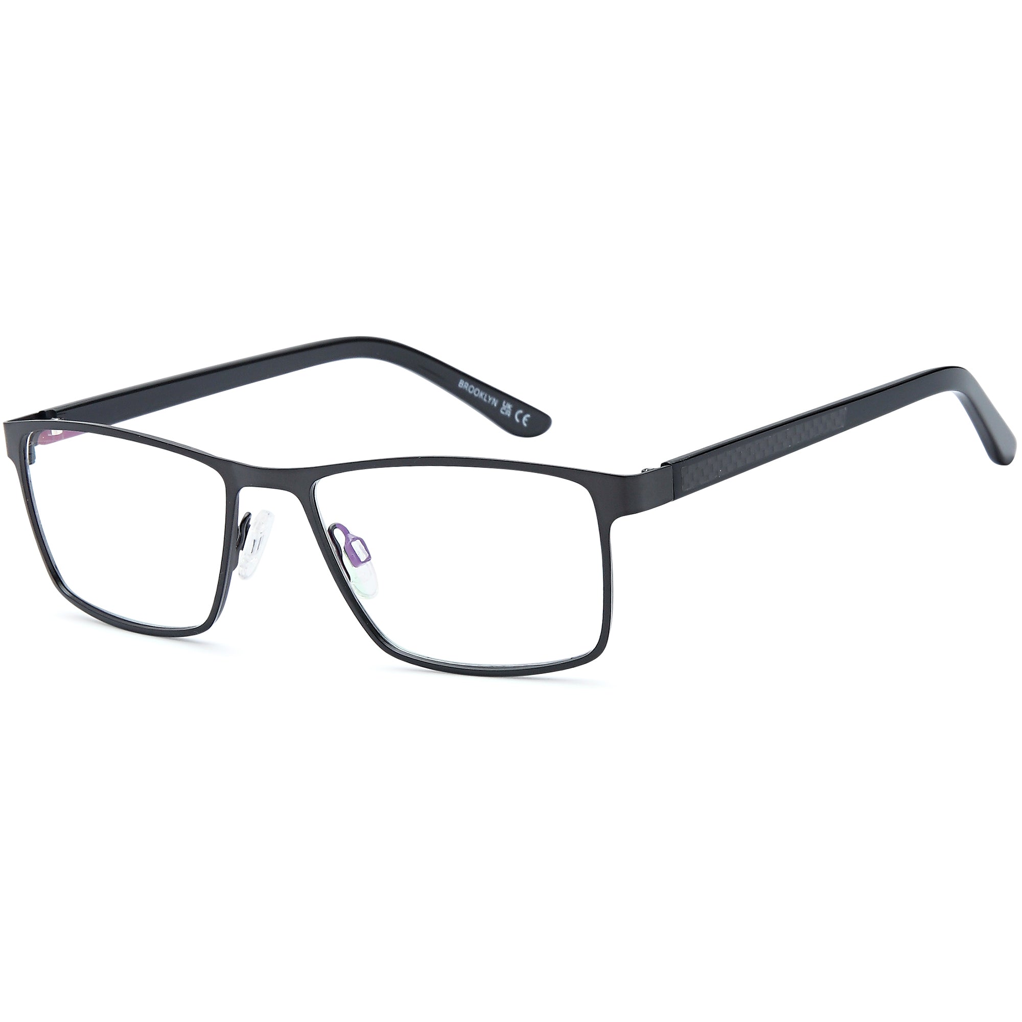 Brooklyn D232 Gun Square Acetate Glasses – Men Full Rim Eyewear