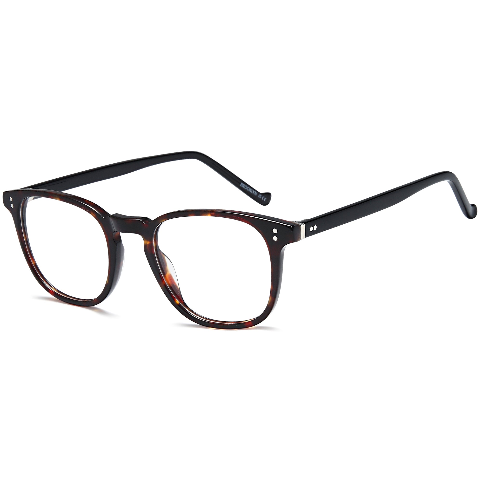 Brooklyn D234 Havana Round Plastic Glasses – Men Full Rim Eyewear