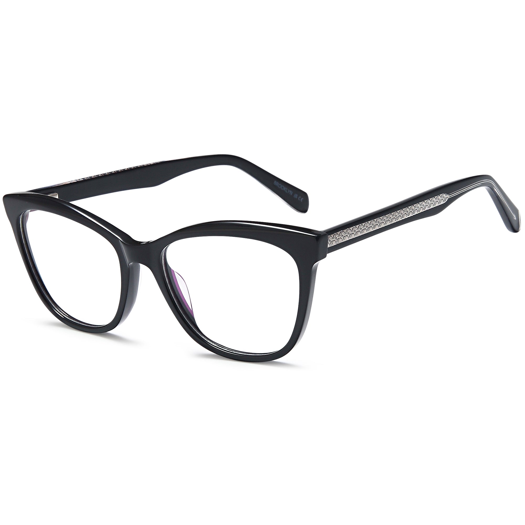Brooklyn D235 Black Square Plastic Glasses – Women Full Rim Eyewear