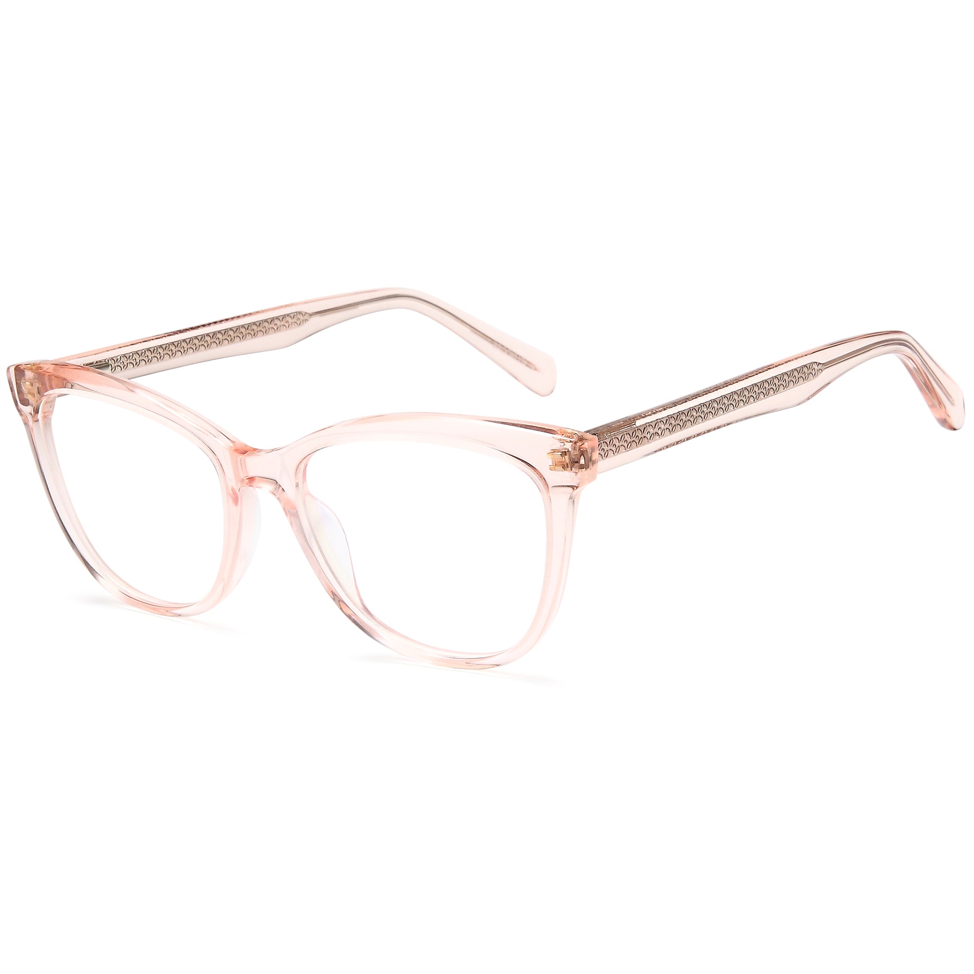 Brooklyn D235 Champagne Square Plastic Glasses – Women Full Rim Eyewear