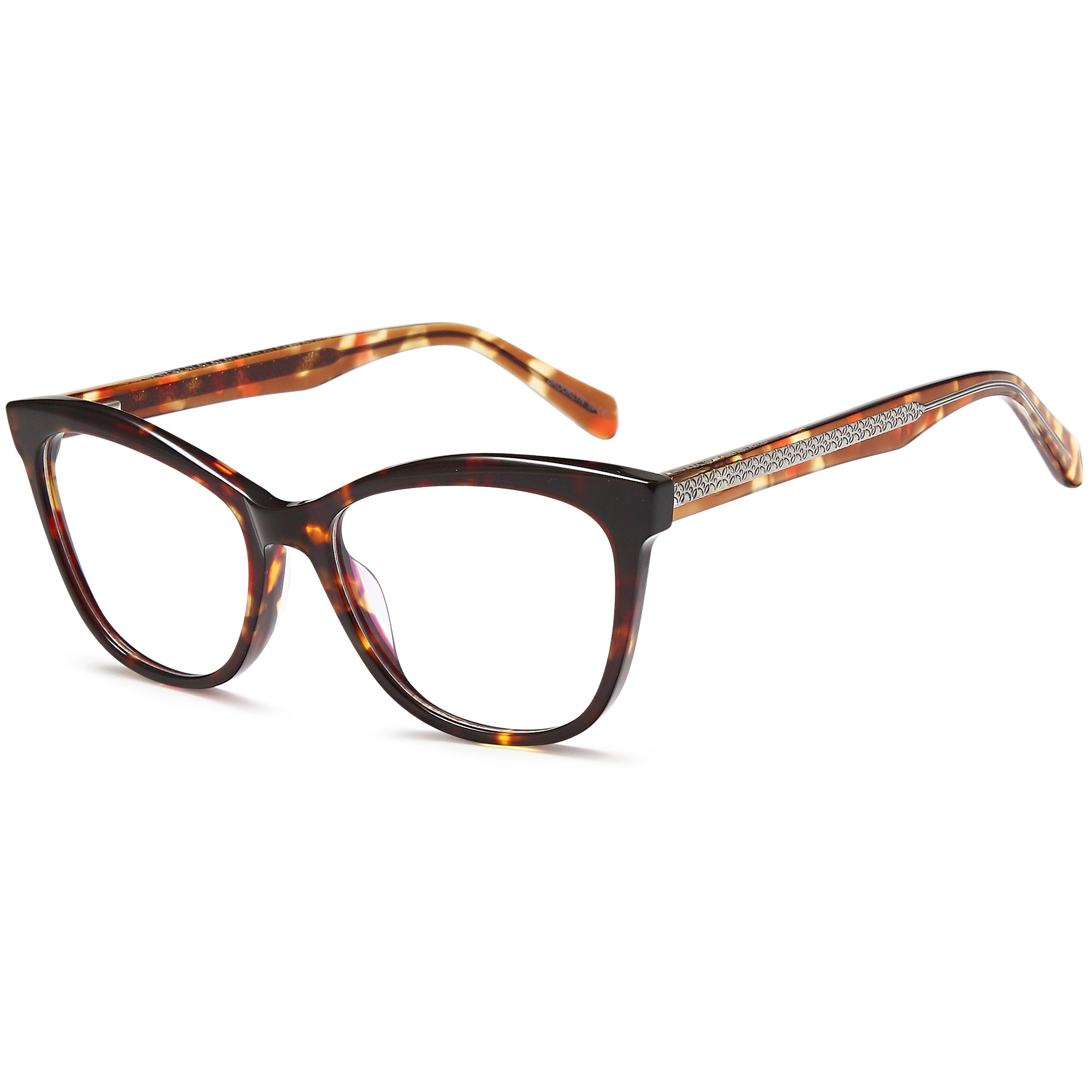 Brooklyn D235 Havana Square Plastic Glasses – Women Full Rim Eyewear