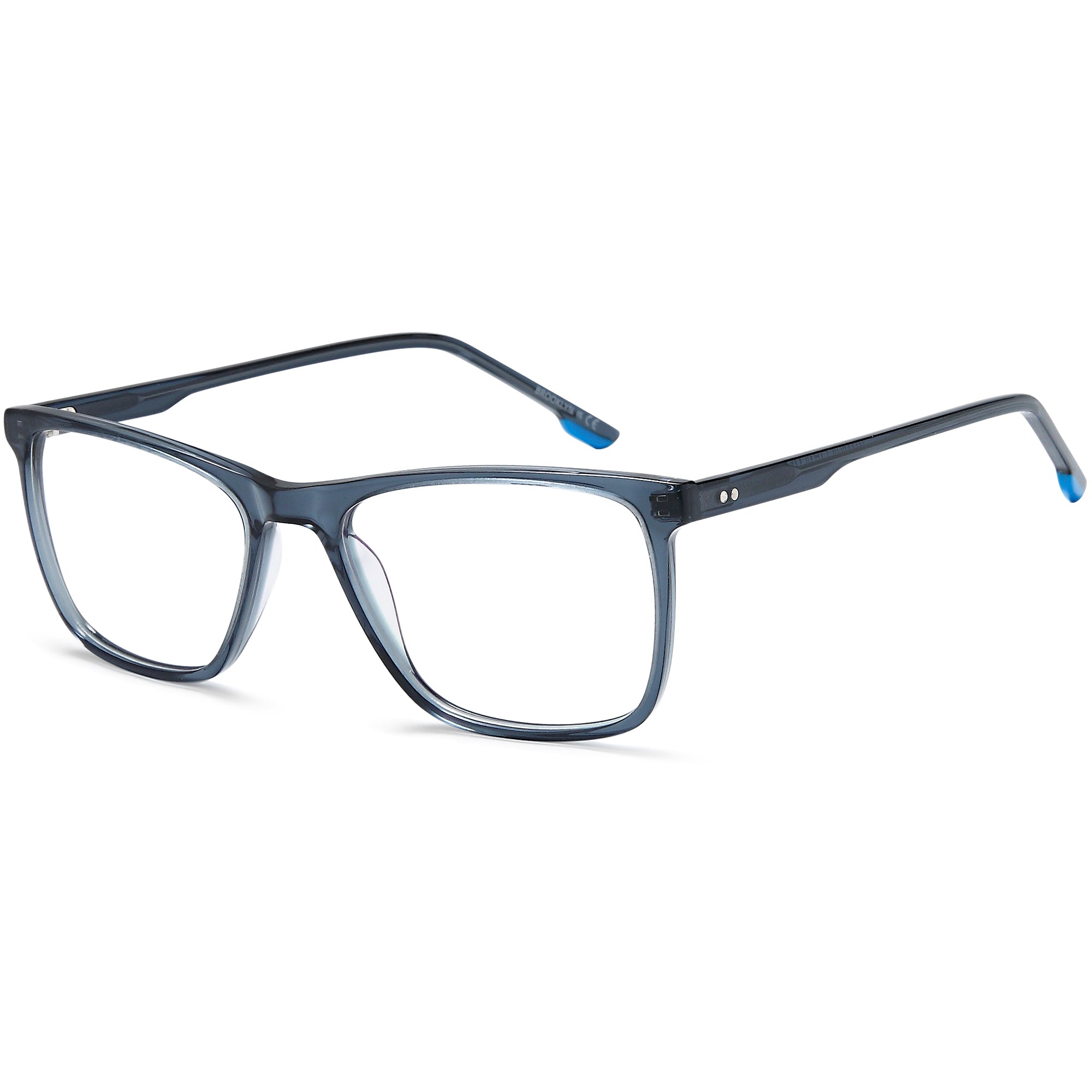 Brooklyn D237 Blue Square Plastic Glasses – Men Full Rim Eyewear
