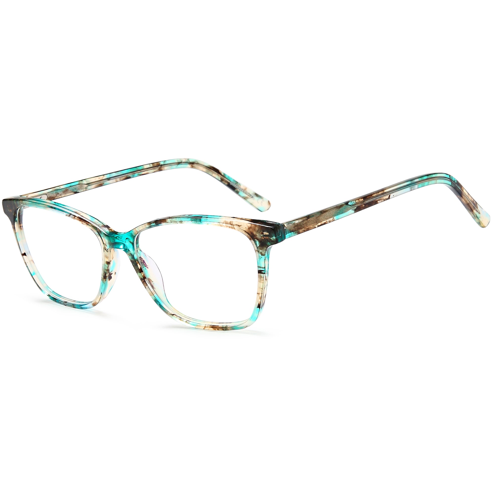 Brooklyn D238 Green Square Plastic Glasses – Women Full Rim Eyewear