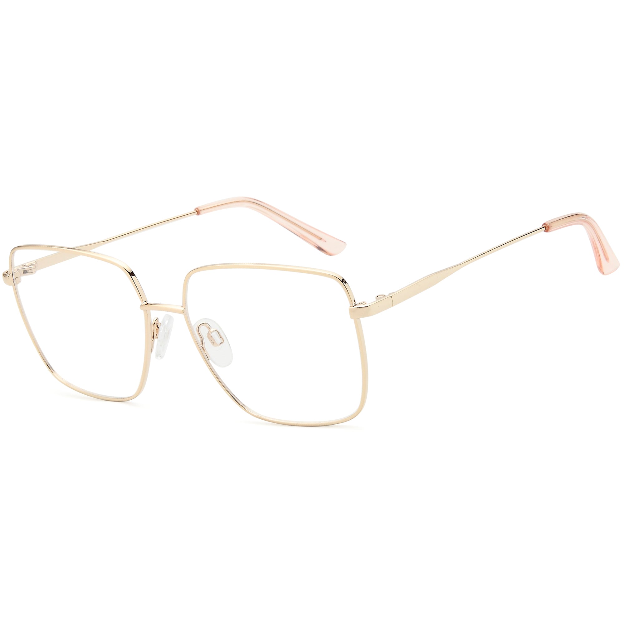 Brooklyn D239 Gold Square Metal Glasses – Women Full Rim Eyewear