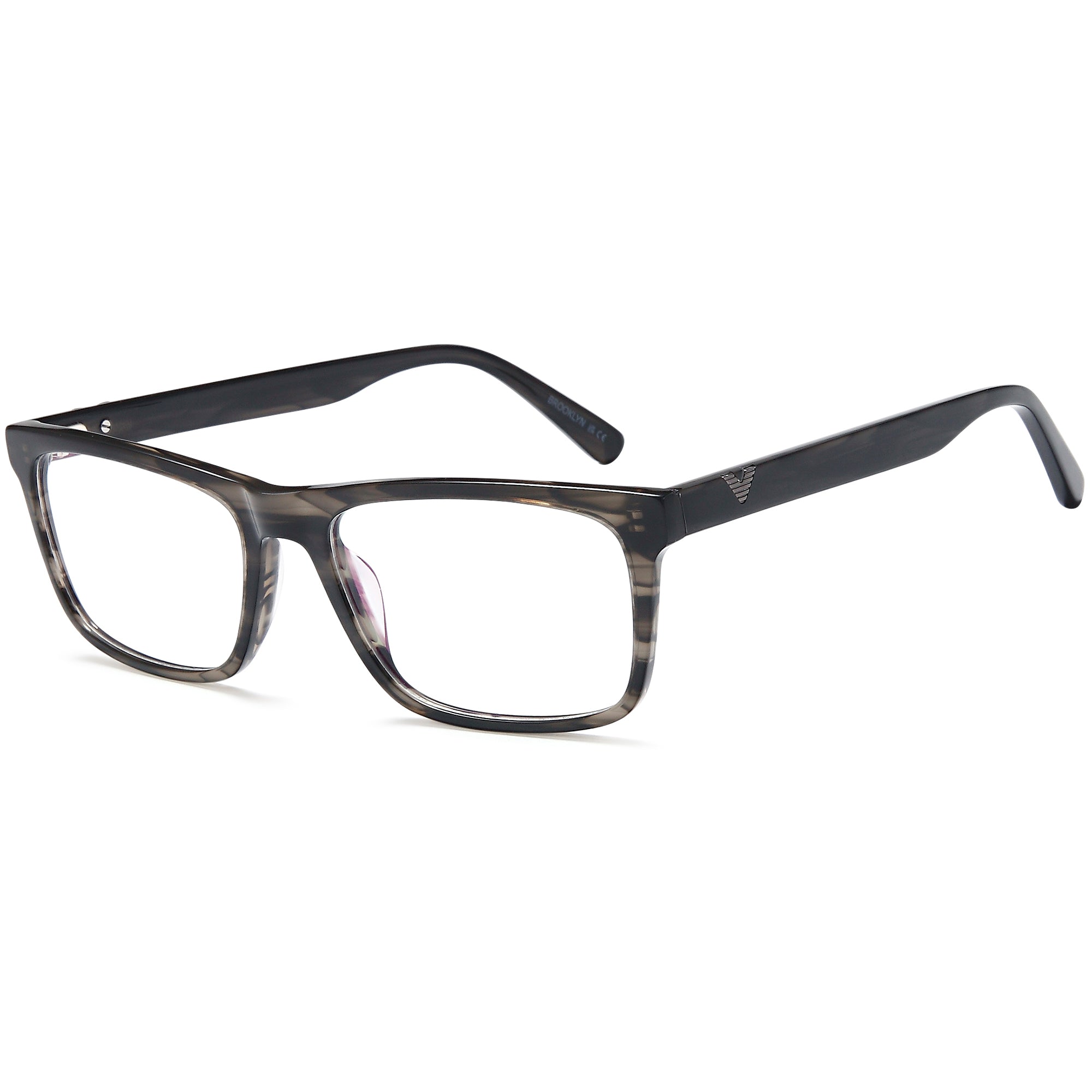 Brooklyn D241 Horn Square Plastic Glasses – Men Full Rim Eyewear